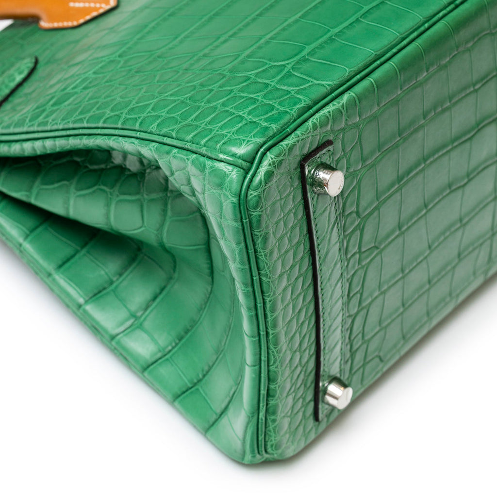 Hermès Birkin 30 Touch Cactus/Naturel-Sable Matte Alligator Palladium Hardware