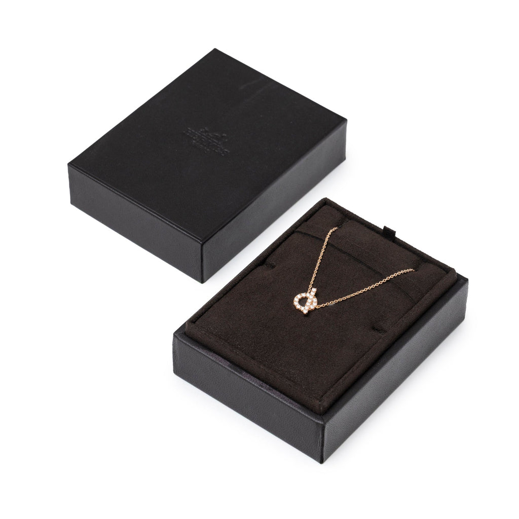 Hermès Finesse Pendant Diamonds and 18k Rose Gold