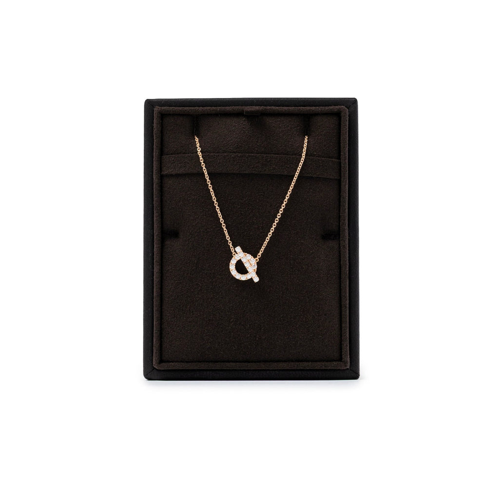 Hermès Finesse Pendant Diamonds and 18k Rose Gold