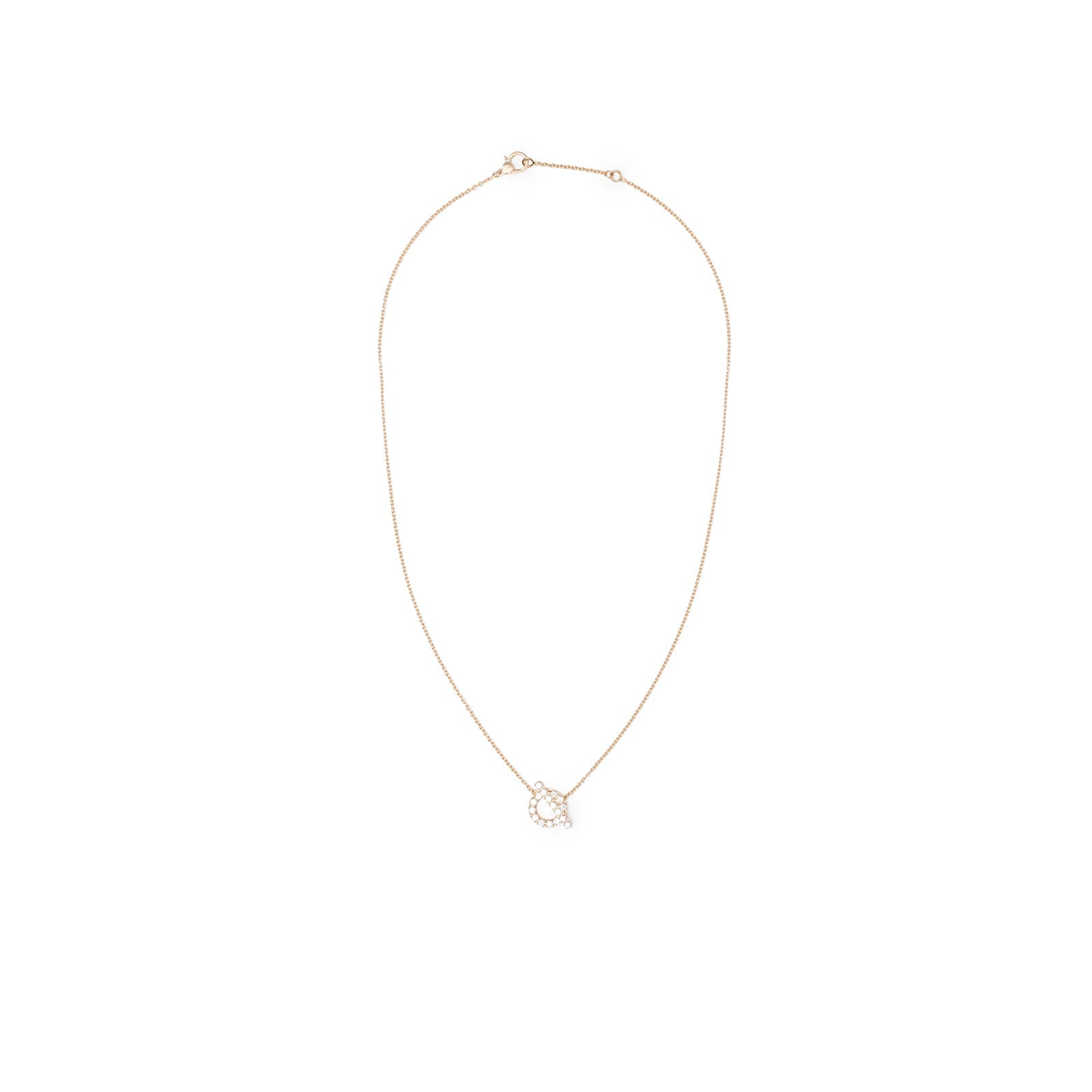 Hermès Finesse Pendant Diamonds and 18k Rose Gold
