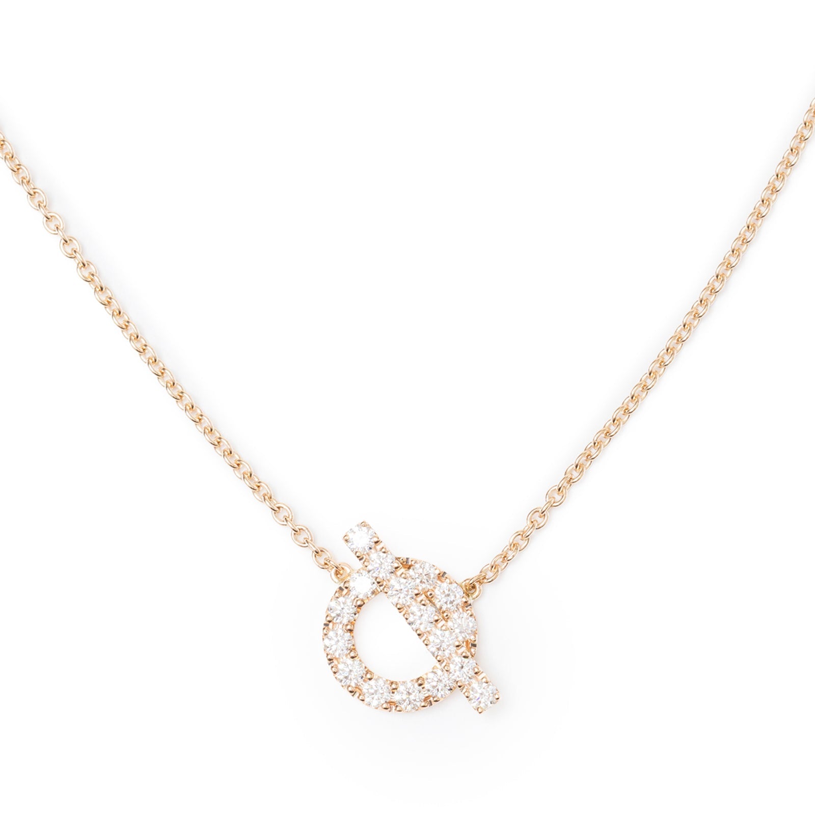 Hermès Finesse Pendant Diamonds and 18k Rose Gold