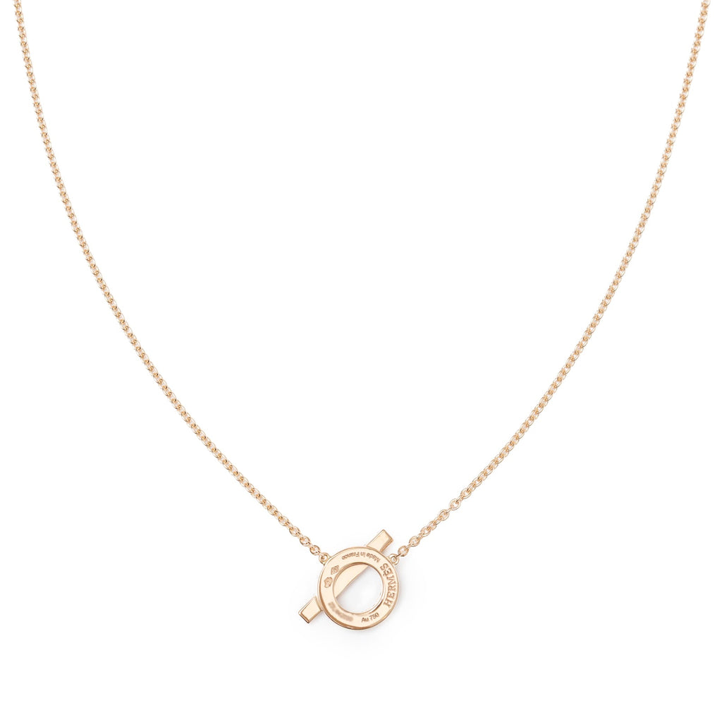 Hermès Finesse Pendant Diamonds and 18k Rose Gold