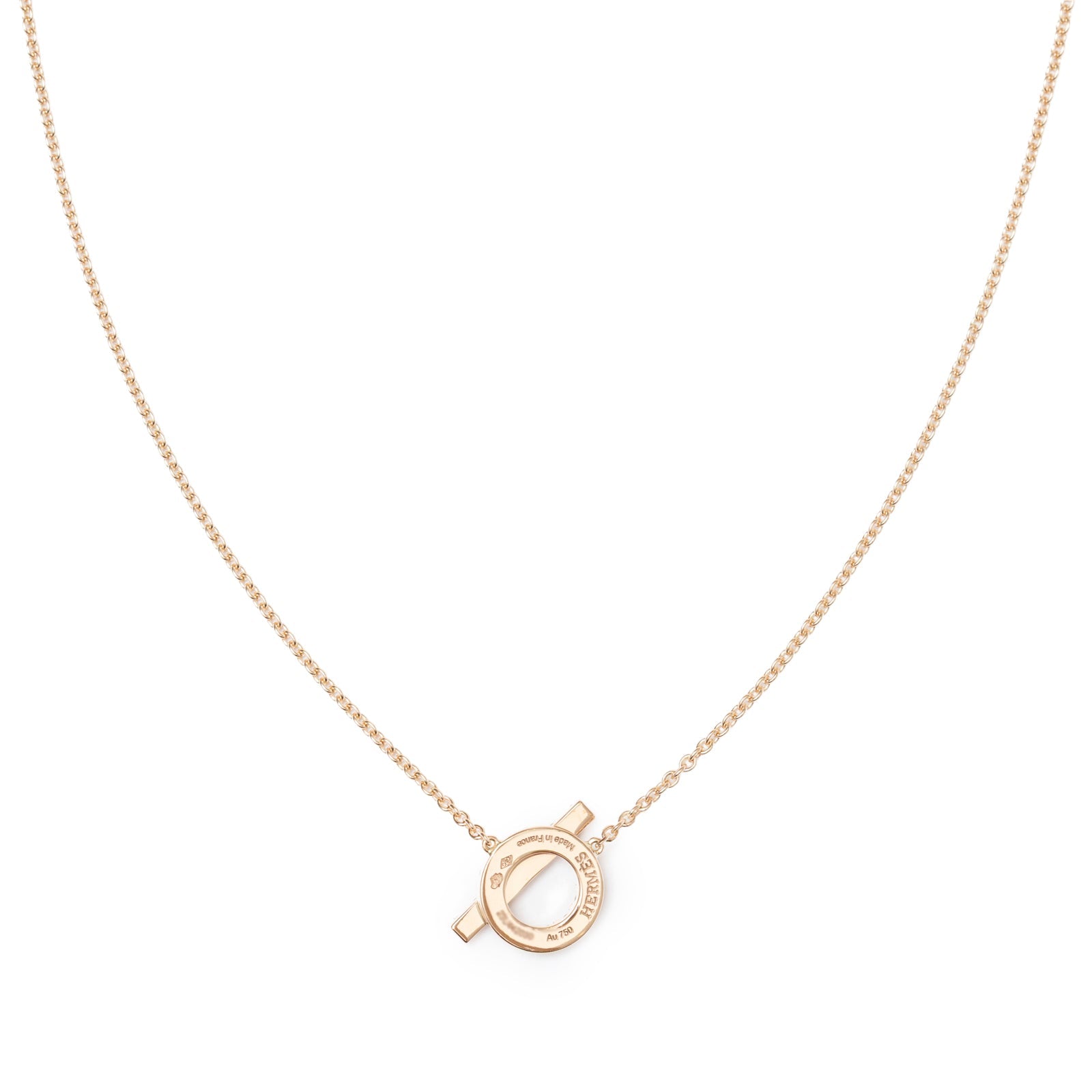Hermès Finesse Pendant Diamonds and 18k Rose Gold