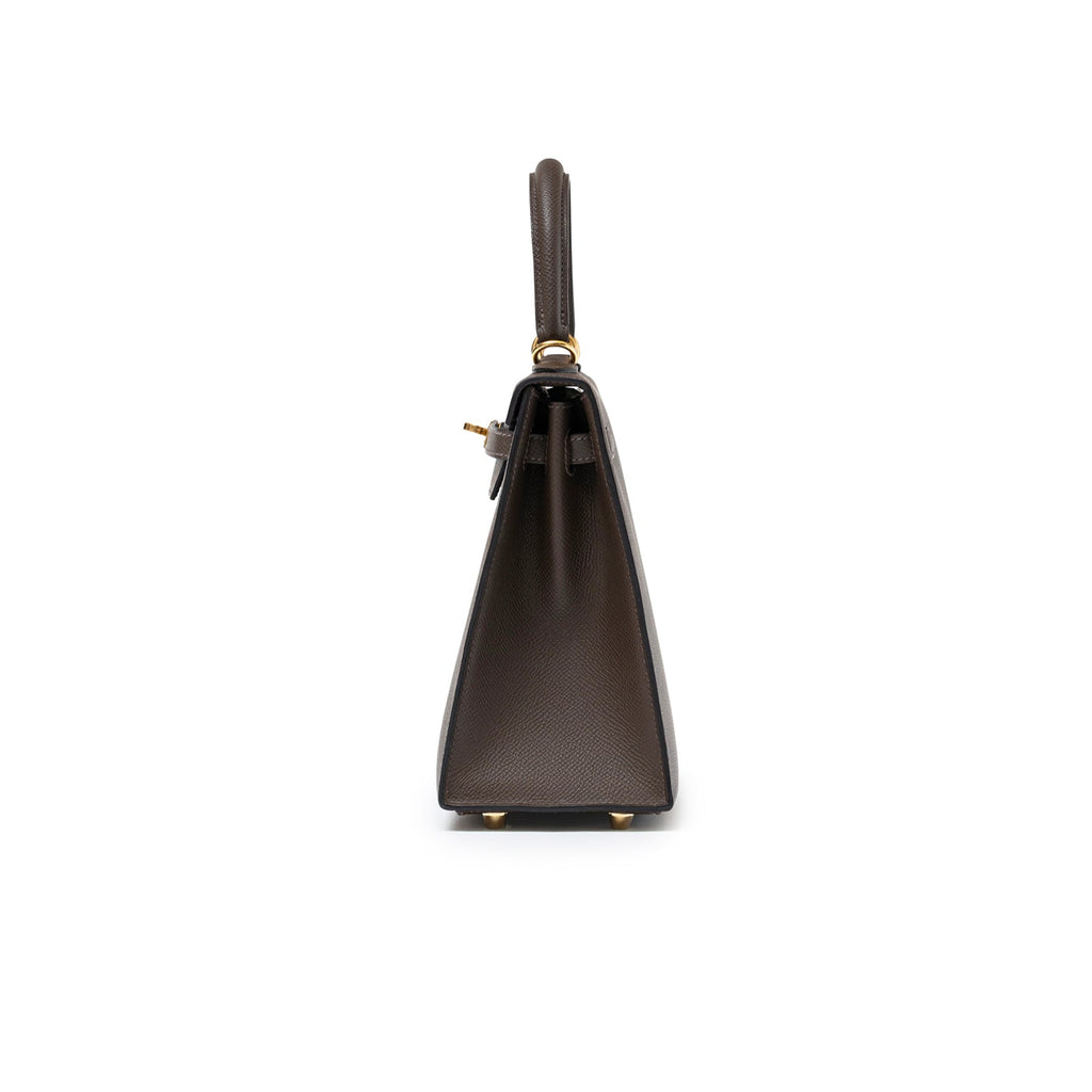 Hermès Kelly 25 Sellier Ecore Epsom Gold Hardware