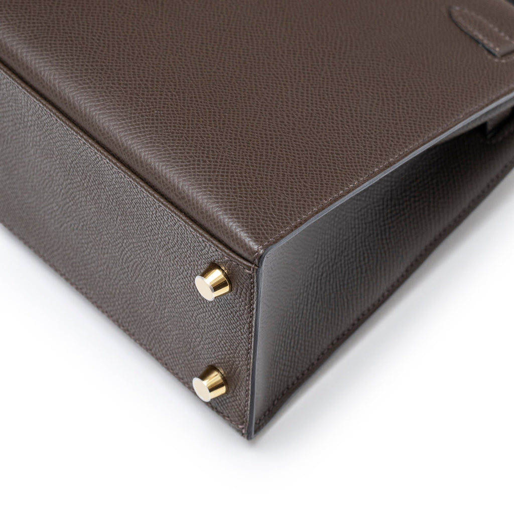 Hermès Kelly 25 Sellier Ecore Epsom Gold Hardware
