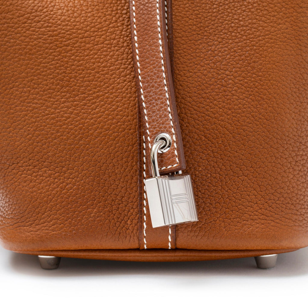 Hermès Picotin 18 Fauve Barenia Faubourg Palladium Hardware