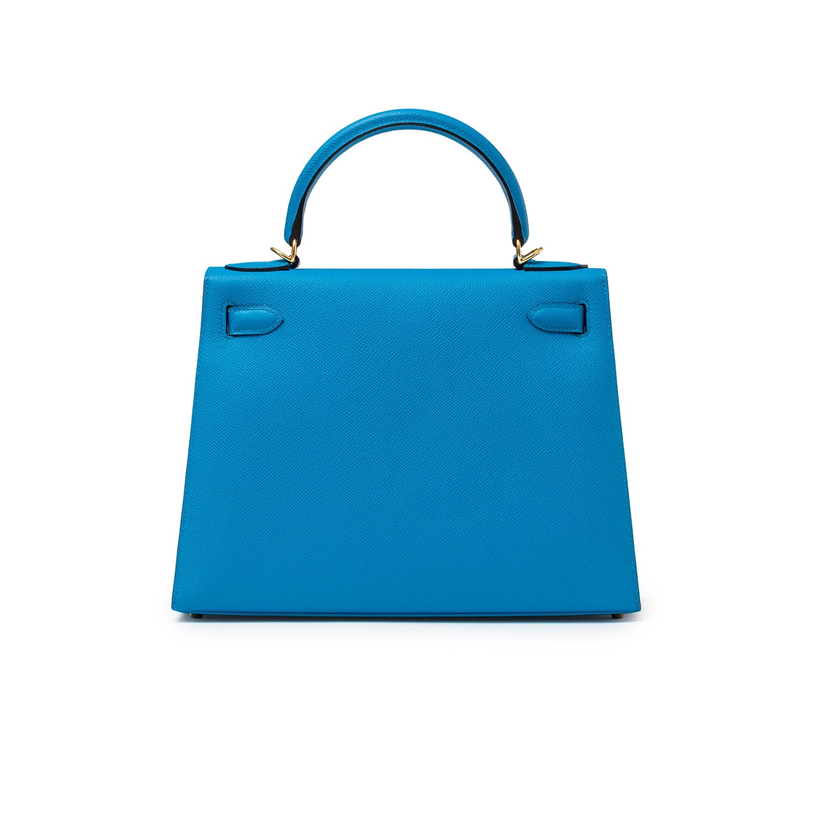Hermès Kelly Sellier 28 Blue Zanzibar Epsom Gold Hardware