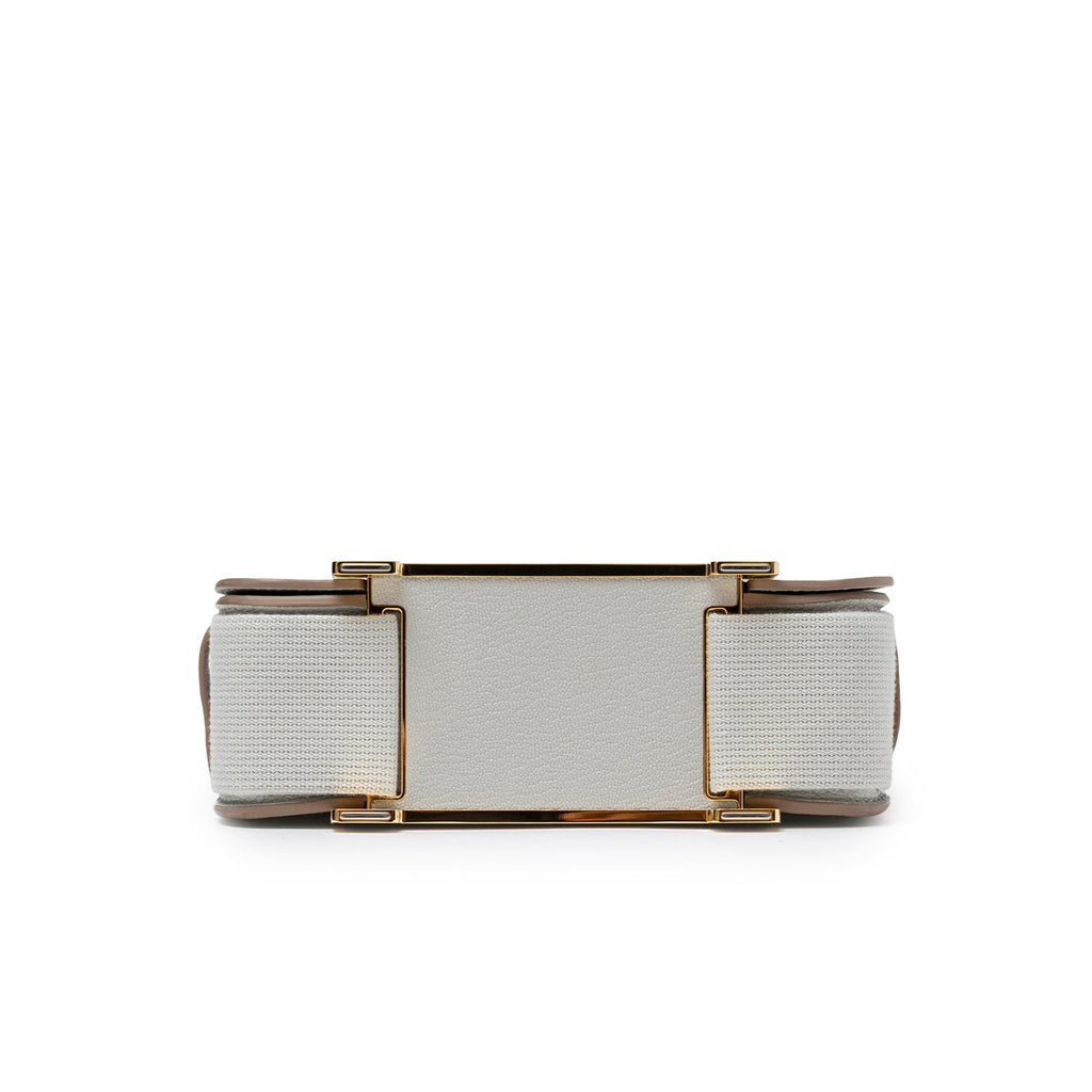 Hermès Geta Gris Perle Chevre Mysore Gold Hardware