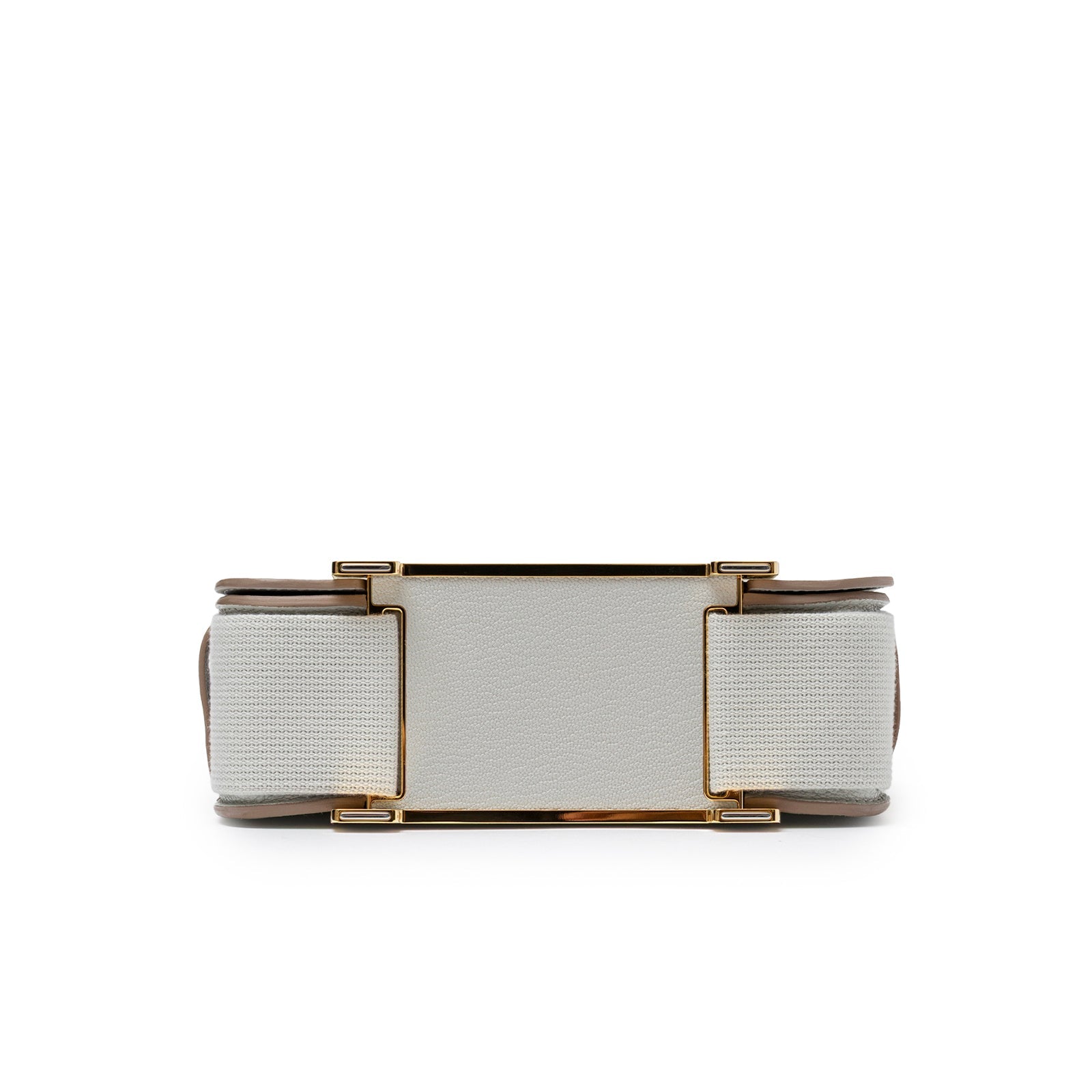 Hermès Geta Gris Perle Chevre Mysore Gold Hardware