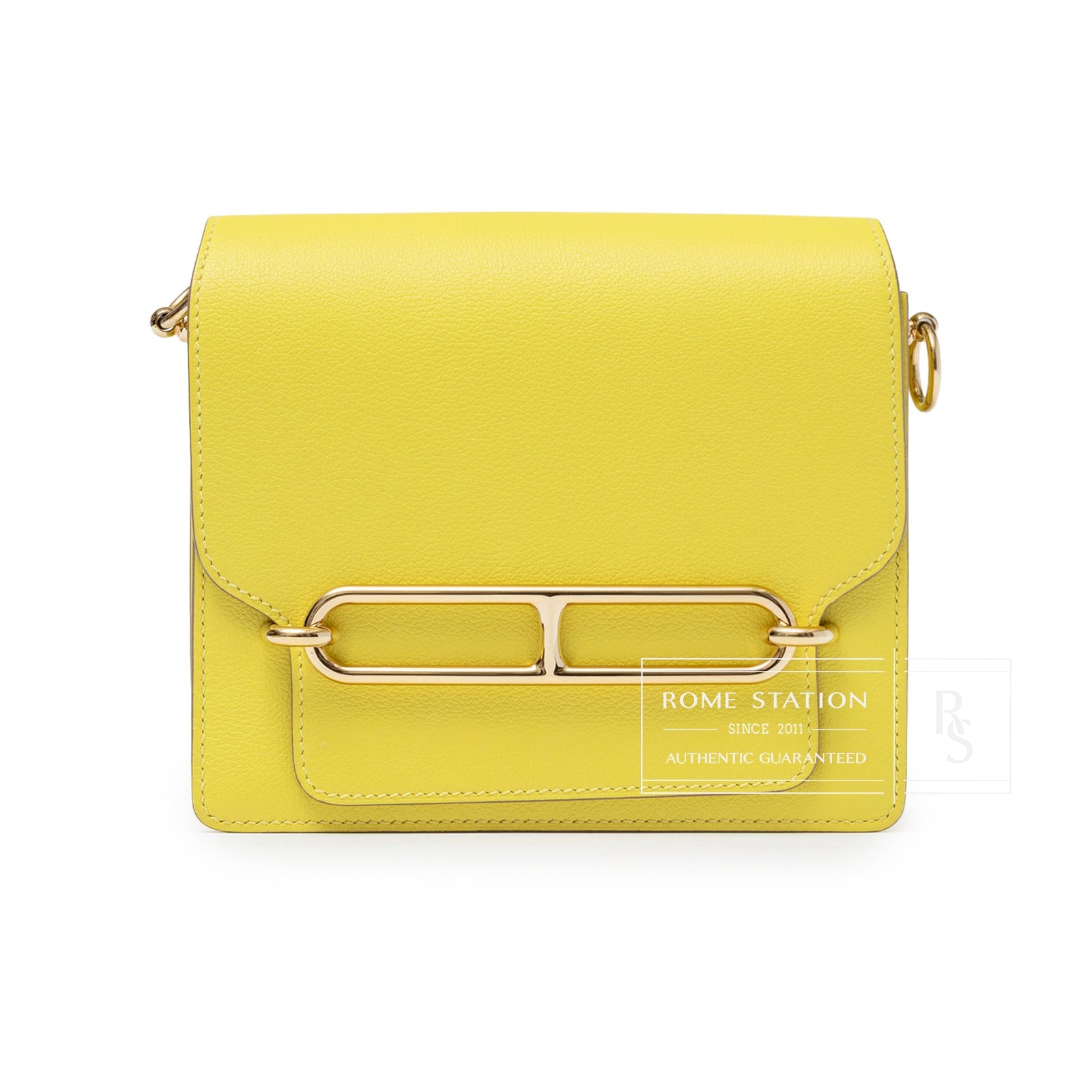 Hermès Mini Roulis Lime Evercolor Permabrass Hardware