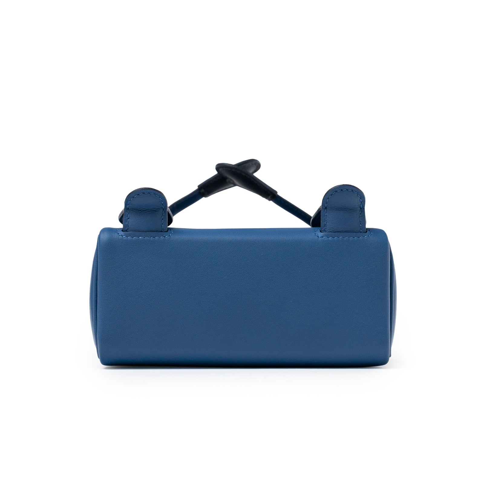 Hermès Quelle Idolle Kelly Doll Blue Tie and Caban Swift Palladium Hardware