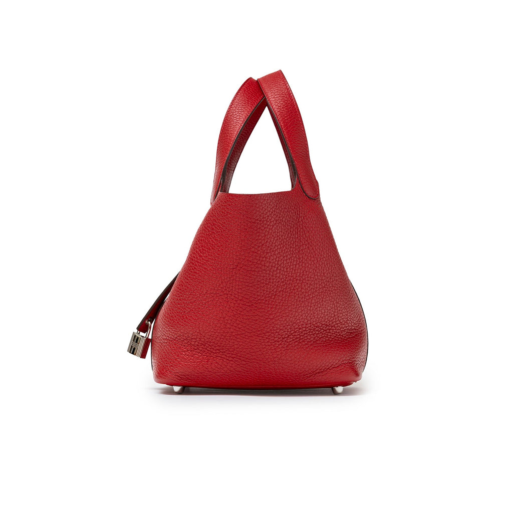 Hermès Picotin 18 Rouge Casaque Clemence Palladium Hardware