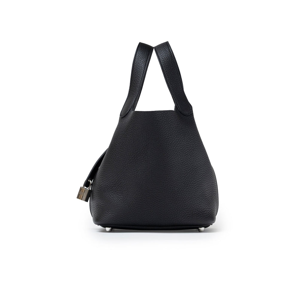 Hermès Picotin 18 Black Clemence Palladium Hardware