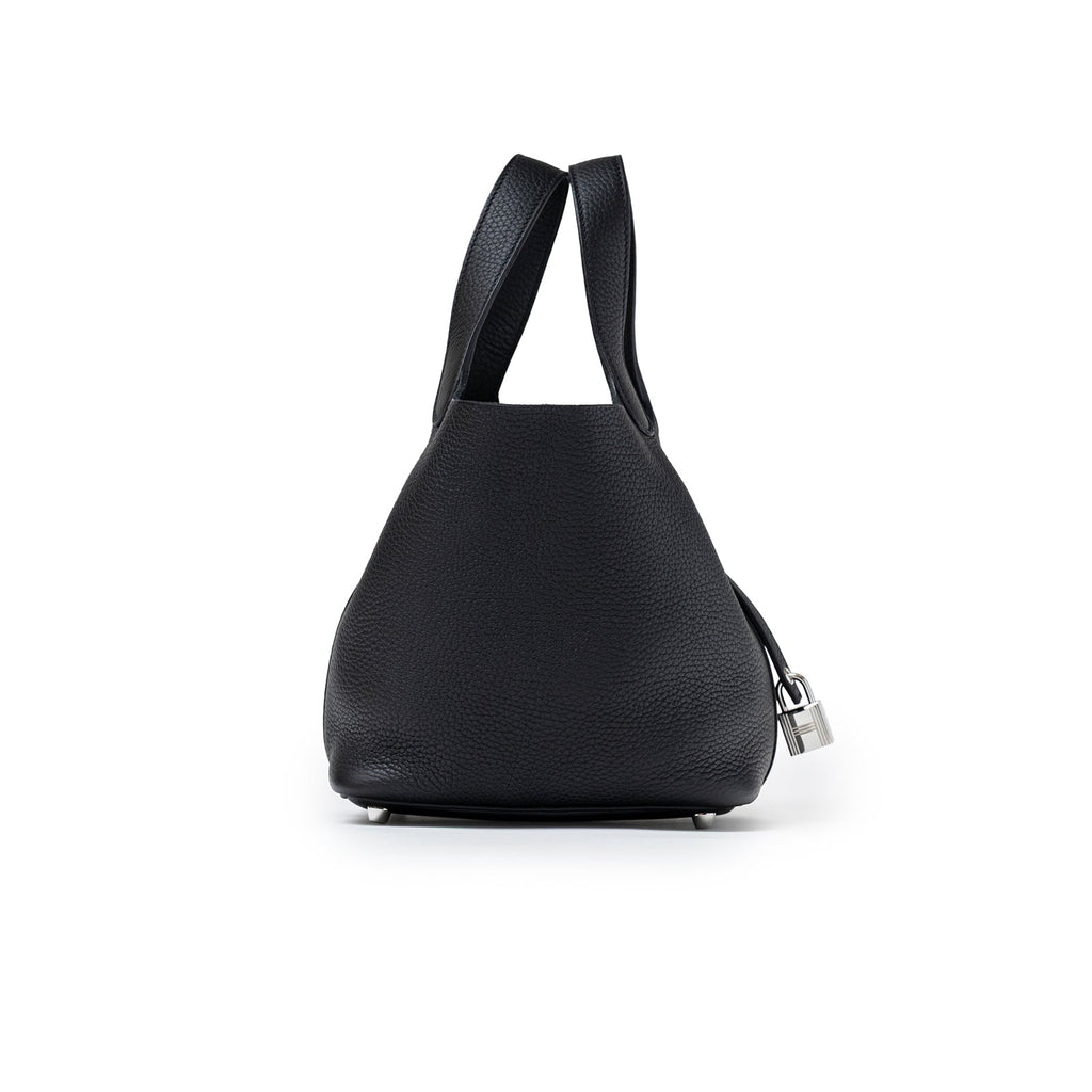 Hermès Picotin 18 Black Clemence Palladium Hardware
