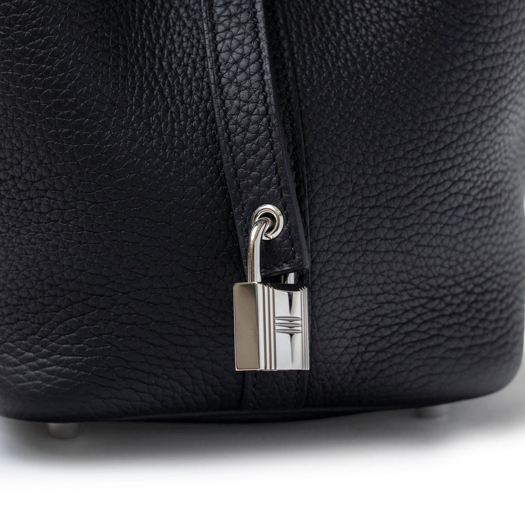 Hermès Picotin 18 Black Clemence Palladium Hardware