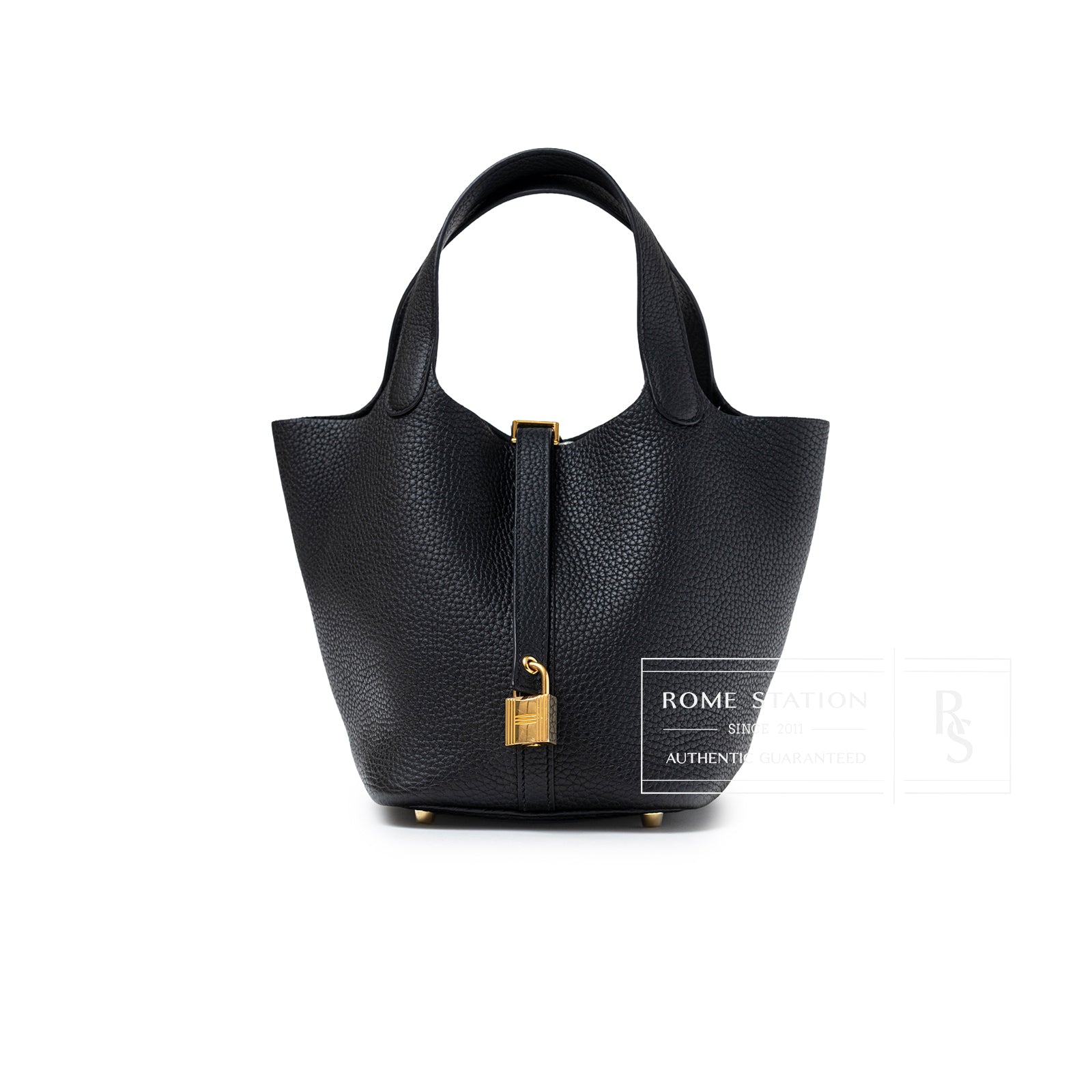 Hermès Picotin 18 Black Clemence Gold Hardware