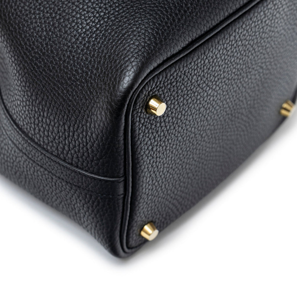 Hermès Picotin 18 Black Clemence Gold Hardware