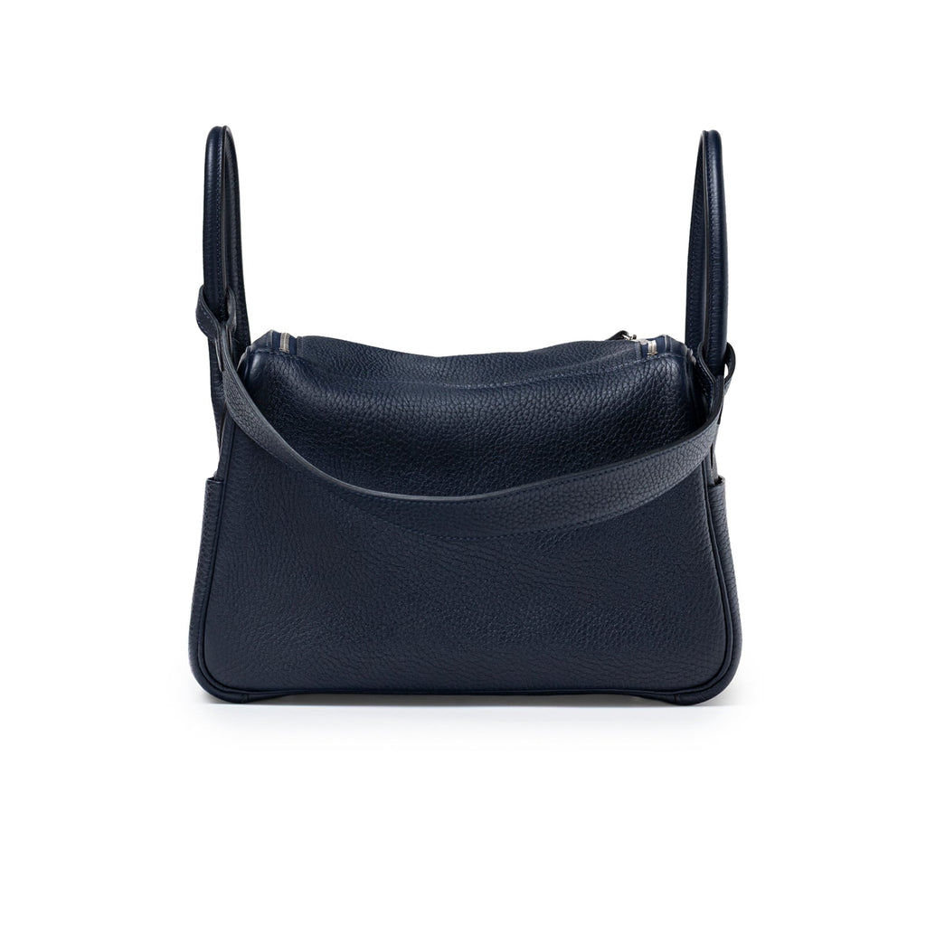 Hermès Lindy 26 Blue Nuit Clemence Palladium Hardware
