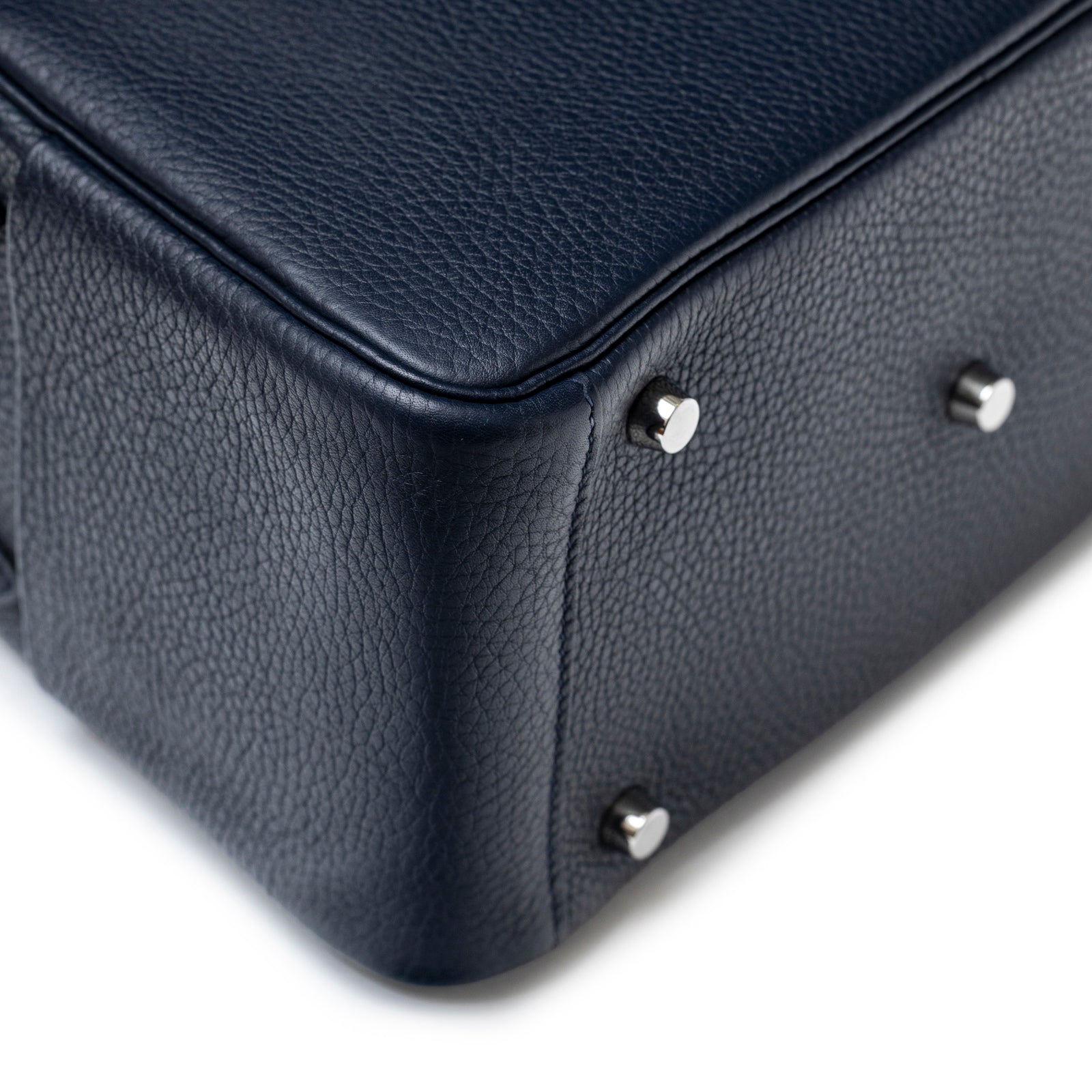 Hermès Lindy 26 Blue Nuit Clemence Palladium Hardware