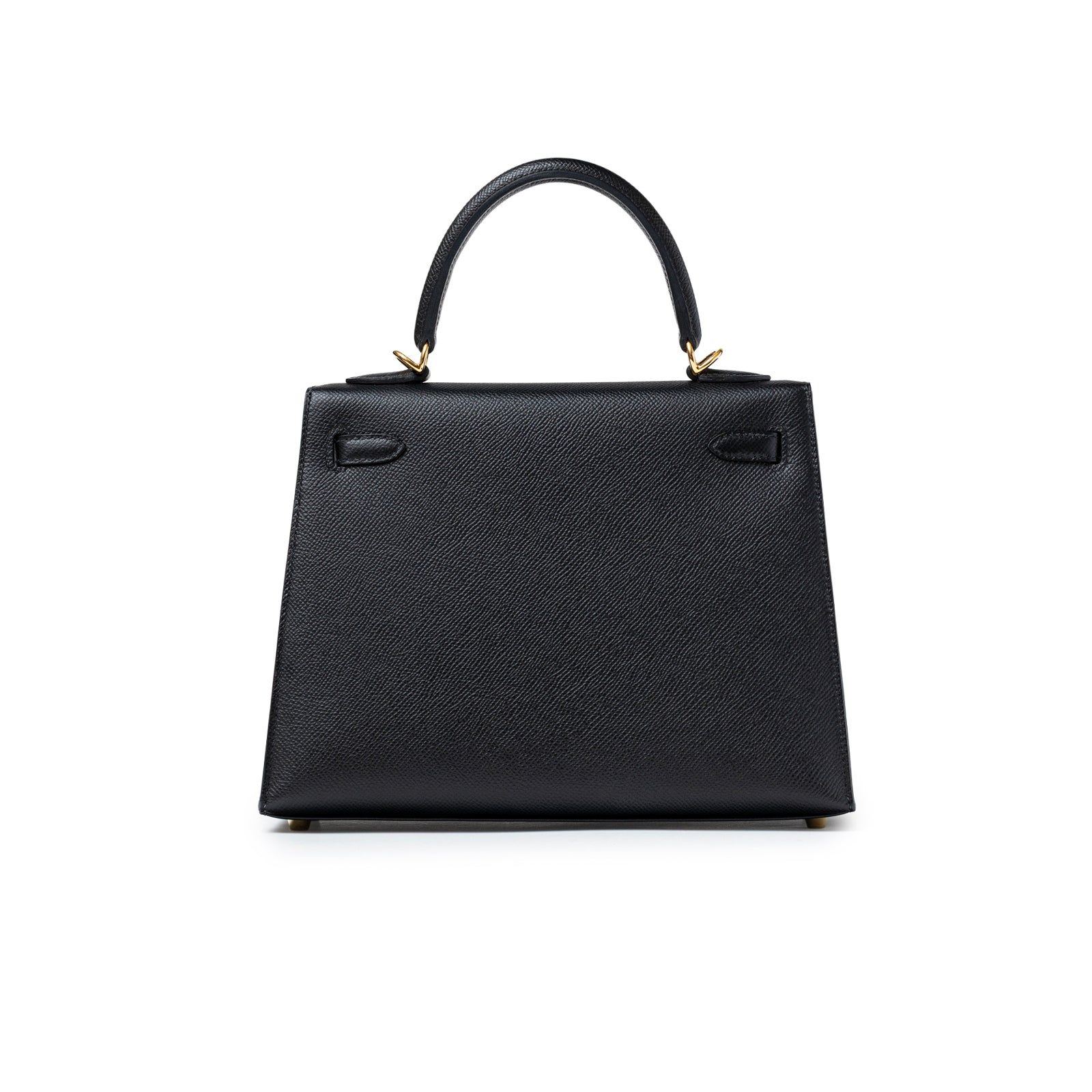 Hermès Kelly Sellier 25 Black Epsom Gold Hardware