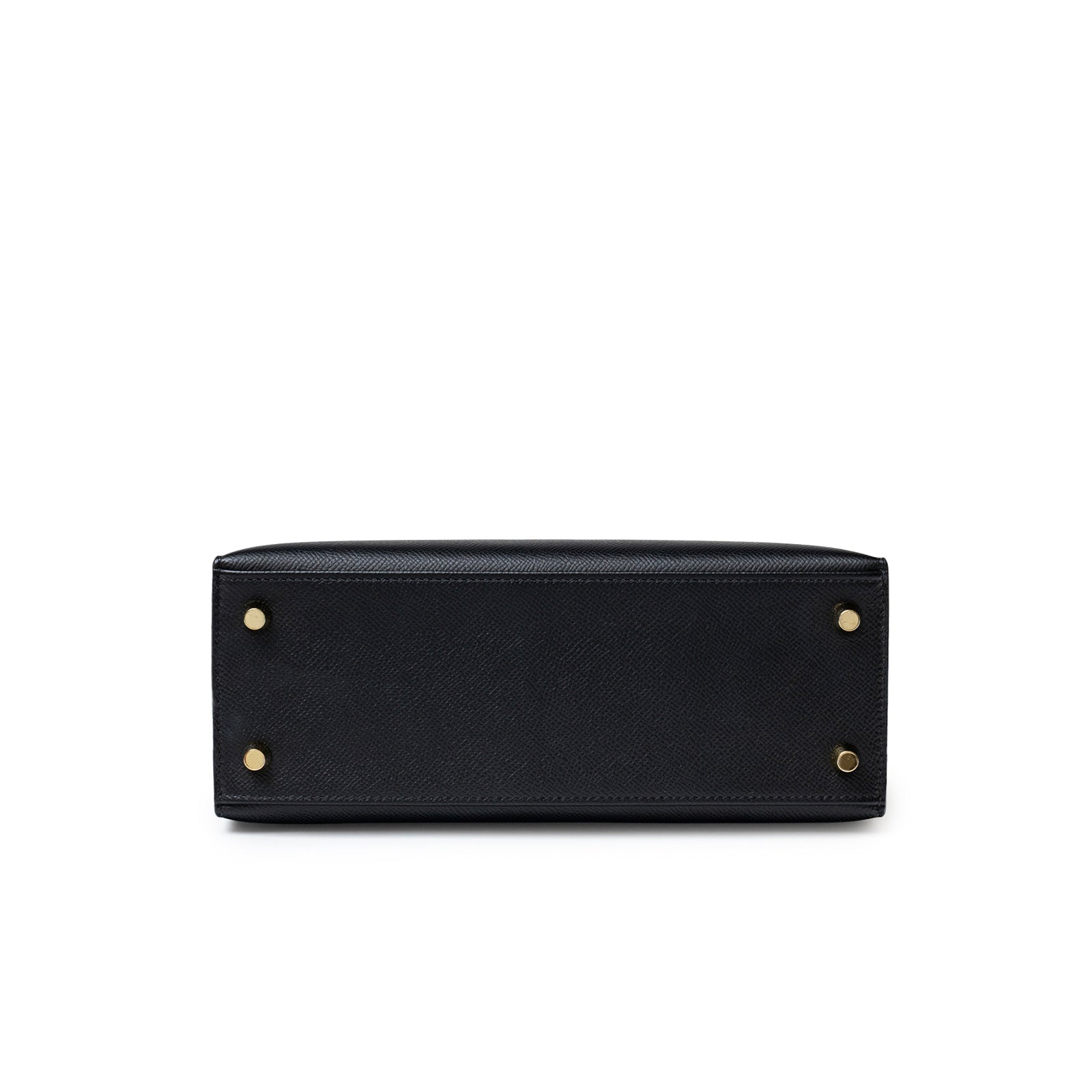 Hermès Kelly Sellier 25 Black Epsom Gold Hardware
