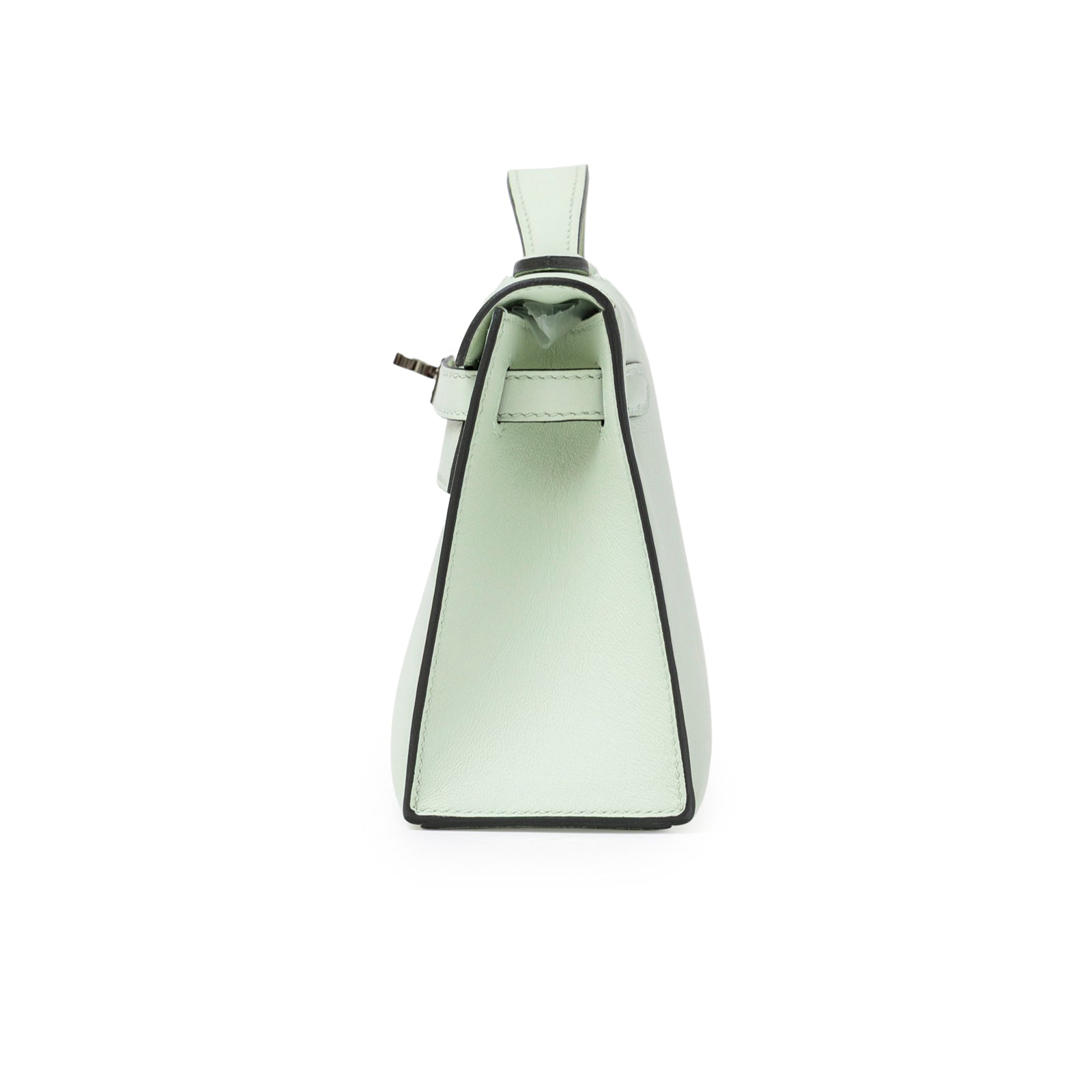 Hermès Kelly Pochette Vert Fizz Swift Palladium Hardware