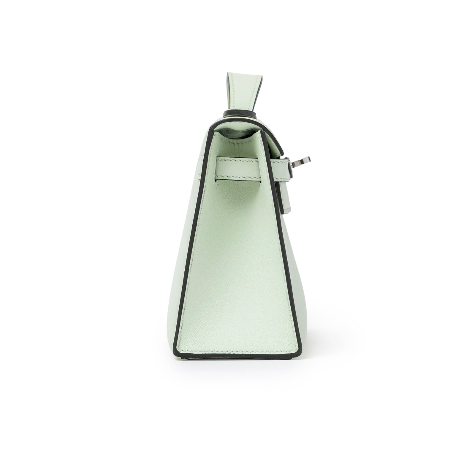 Hermès Kelly Pochette Vert Fizz Swift Palladium Hardware