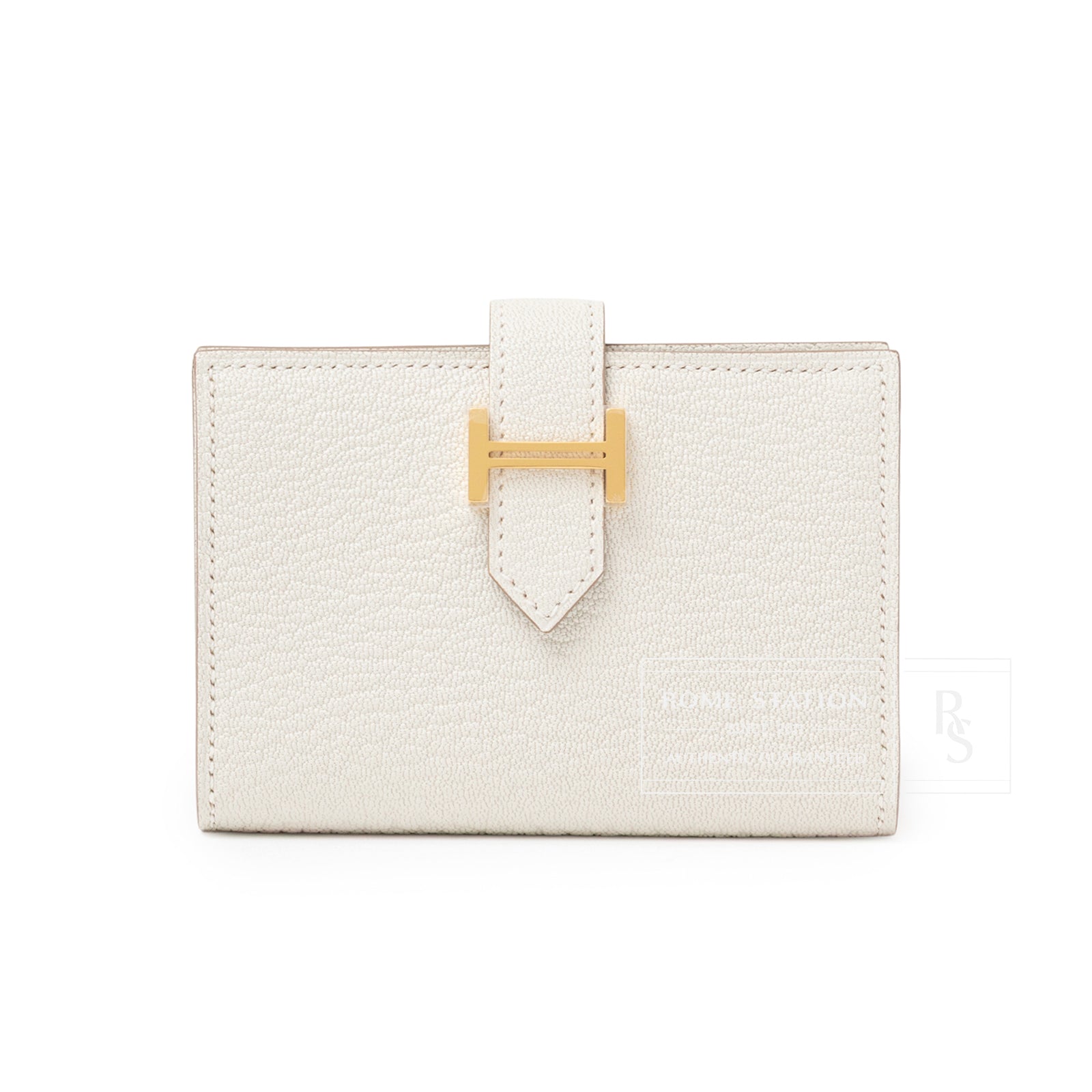 Hermès Mini Bearn Wallet Beton Chevre Mysore Gold Hardware