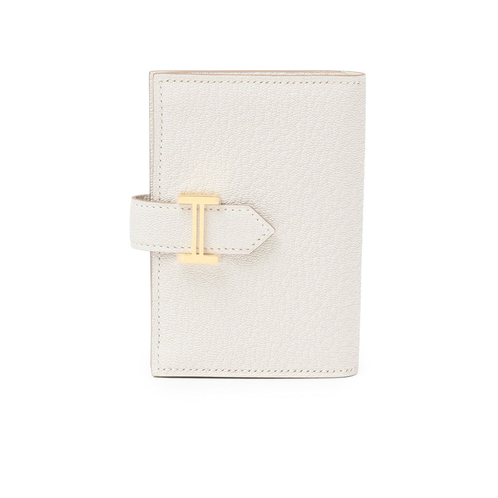 Hermès Mini Bearn Wallet Beton Chevre Mysore Gold Hardware