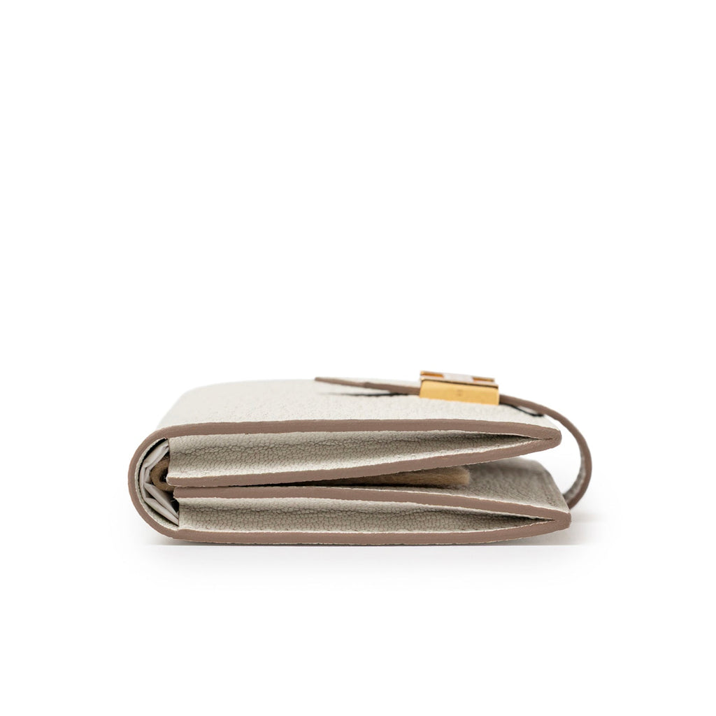 Hermès Mini Bearn Wallet Beton Chevre Mysore Gold Hardware