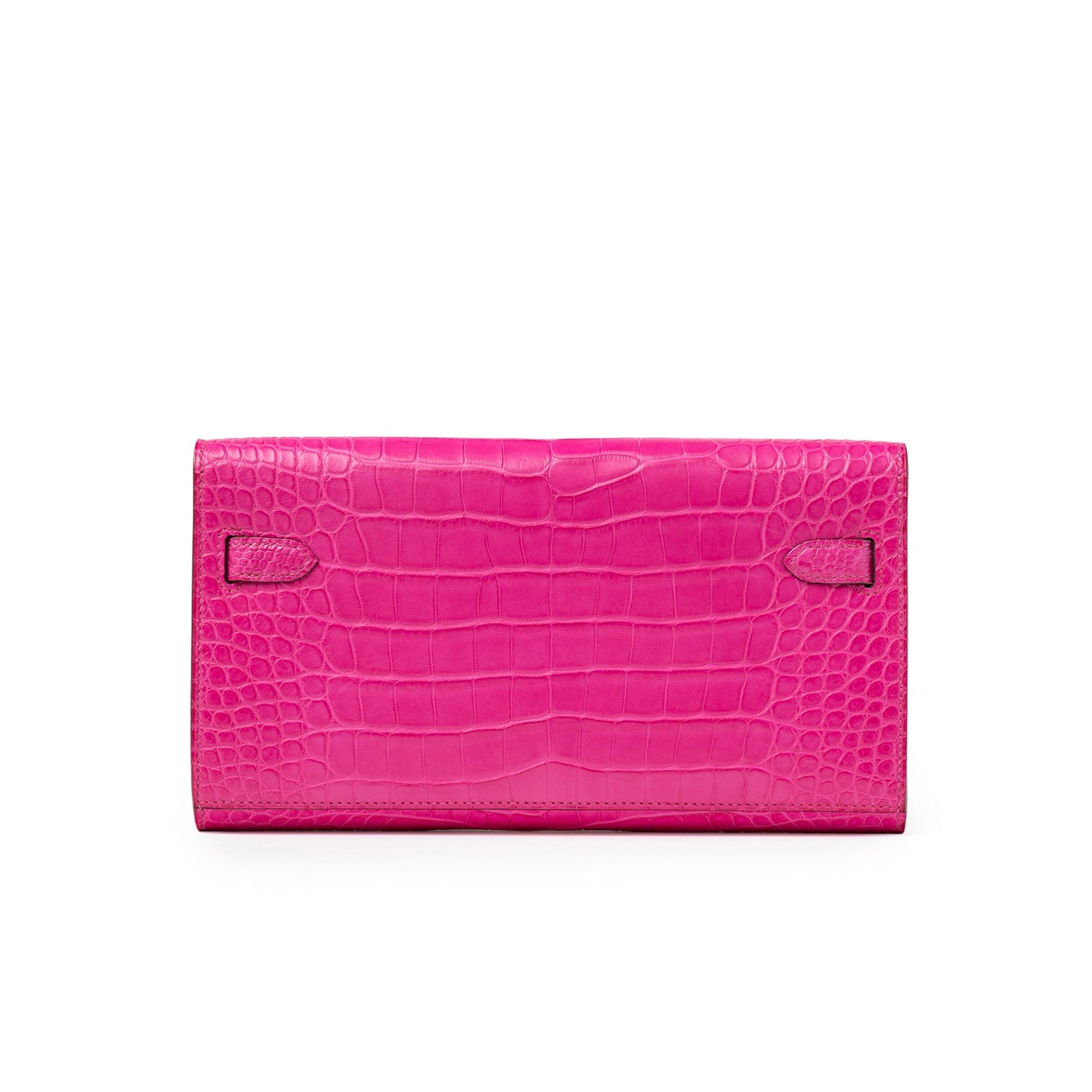 Hermès Kelly Wallet To Go Rose Shocking Matte Alligator Palladium Hardware