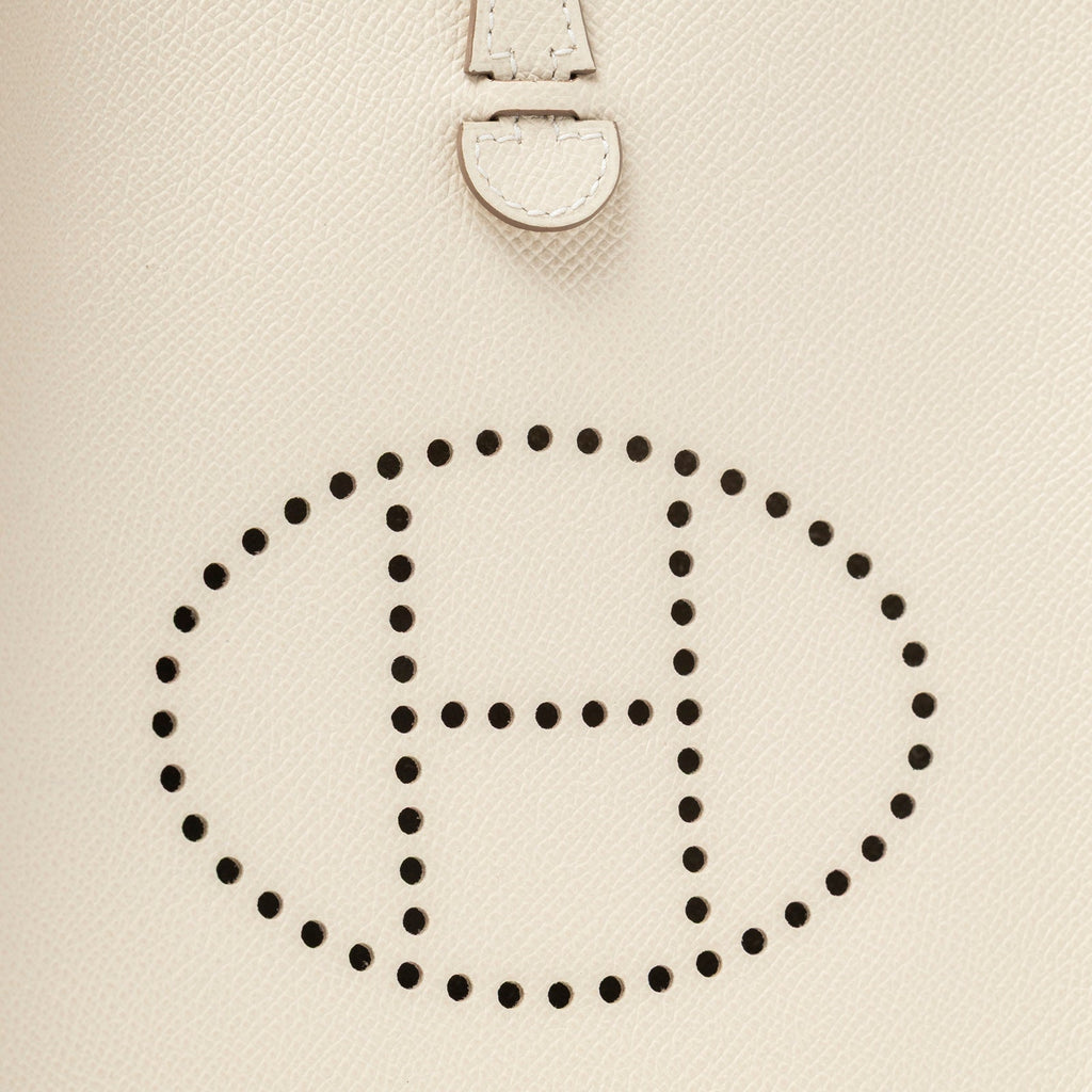 Hermès Mini Evelyne Sellier Craie Epsom Gold Hardware
