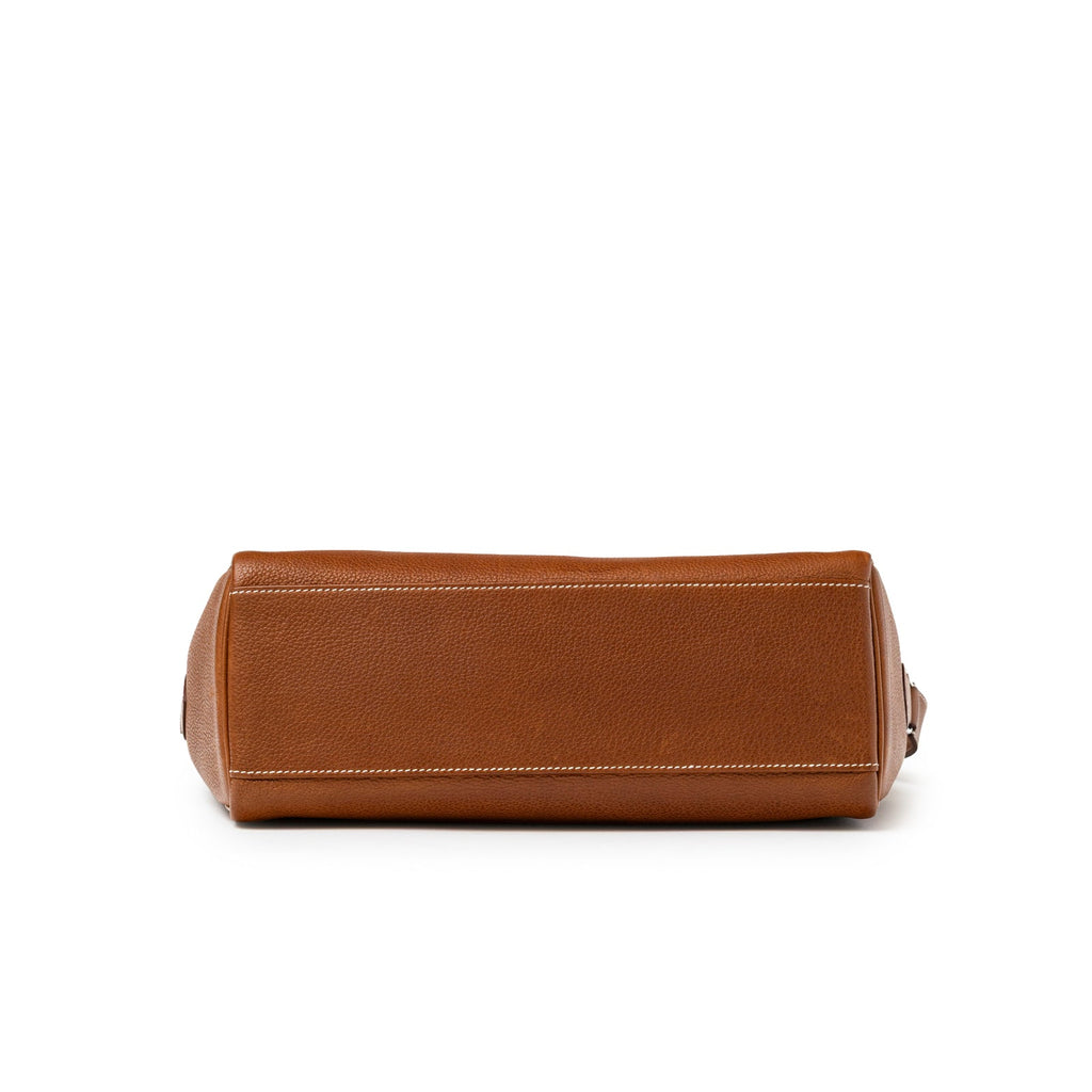 Hermès Kelly Messenger GM Fauve Barenia Faubourg Palladium Hardware