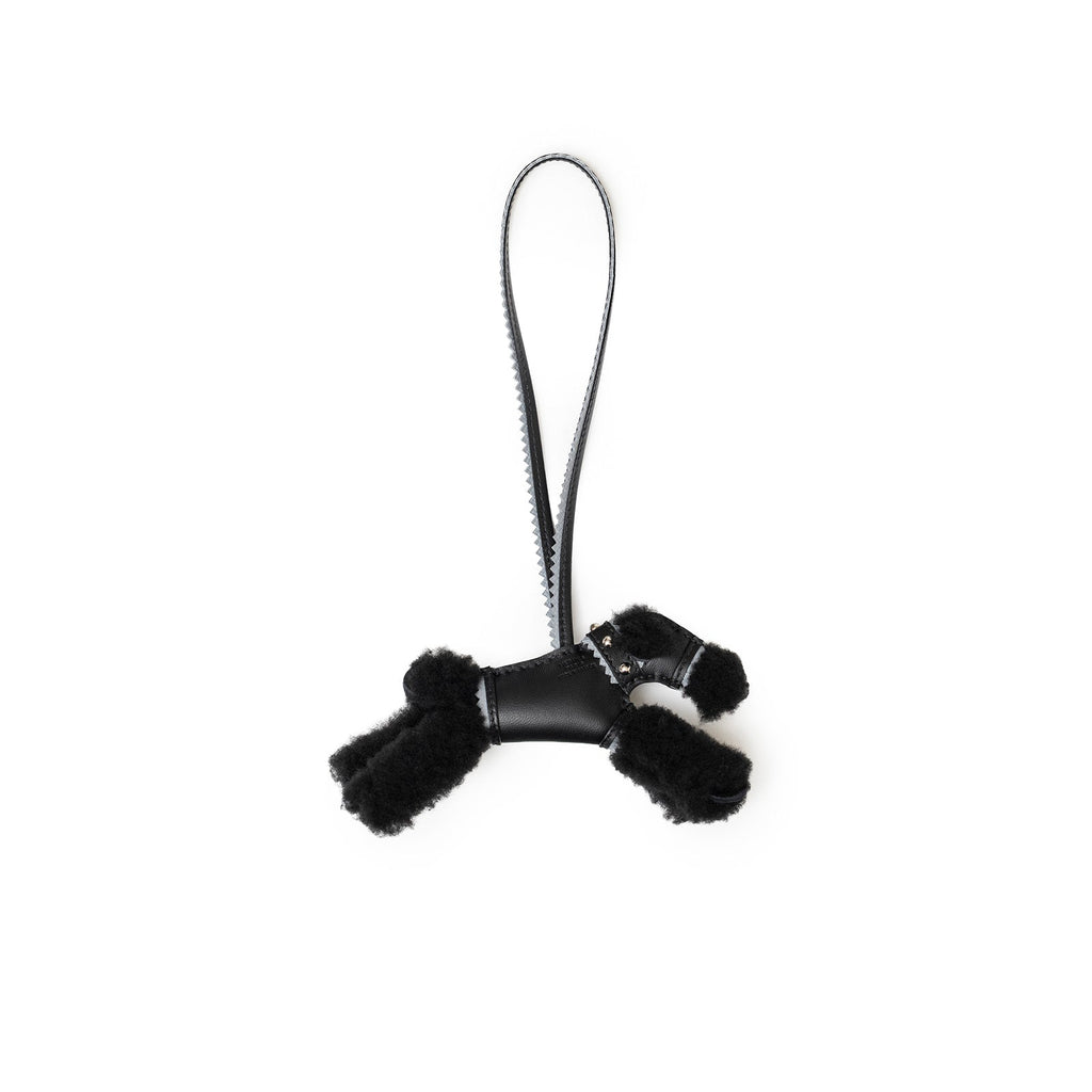 Hermès Budy Charm Black/Gris Pantin Milo Lambskin/Epsom