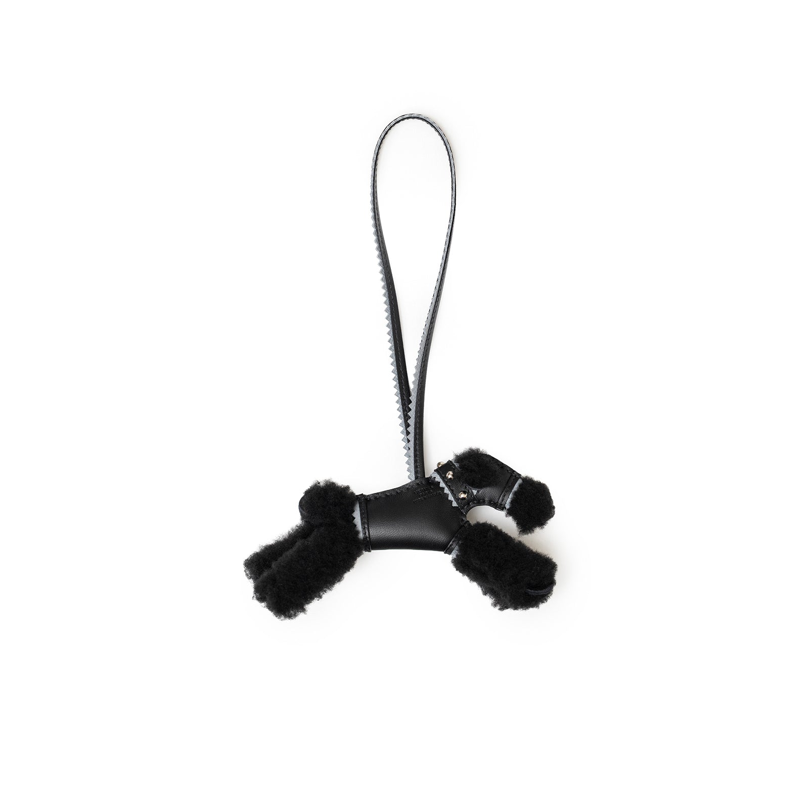 Hermès Budy Charm Black/Gris Pantin Milo Lambskin/Epsom