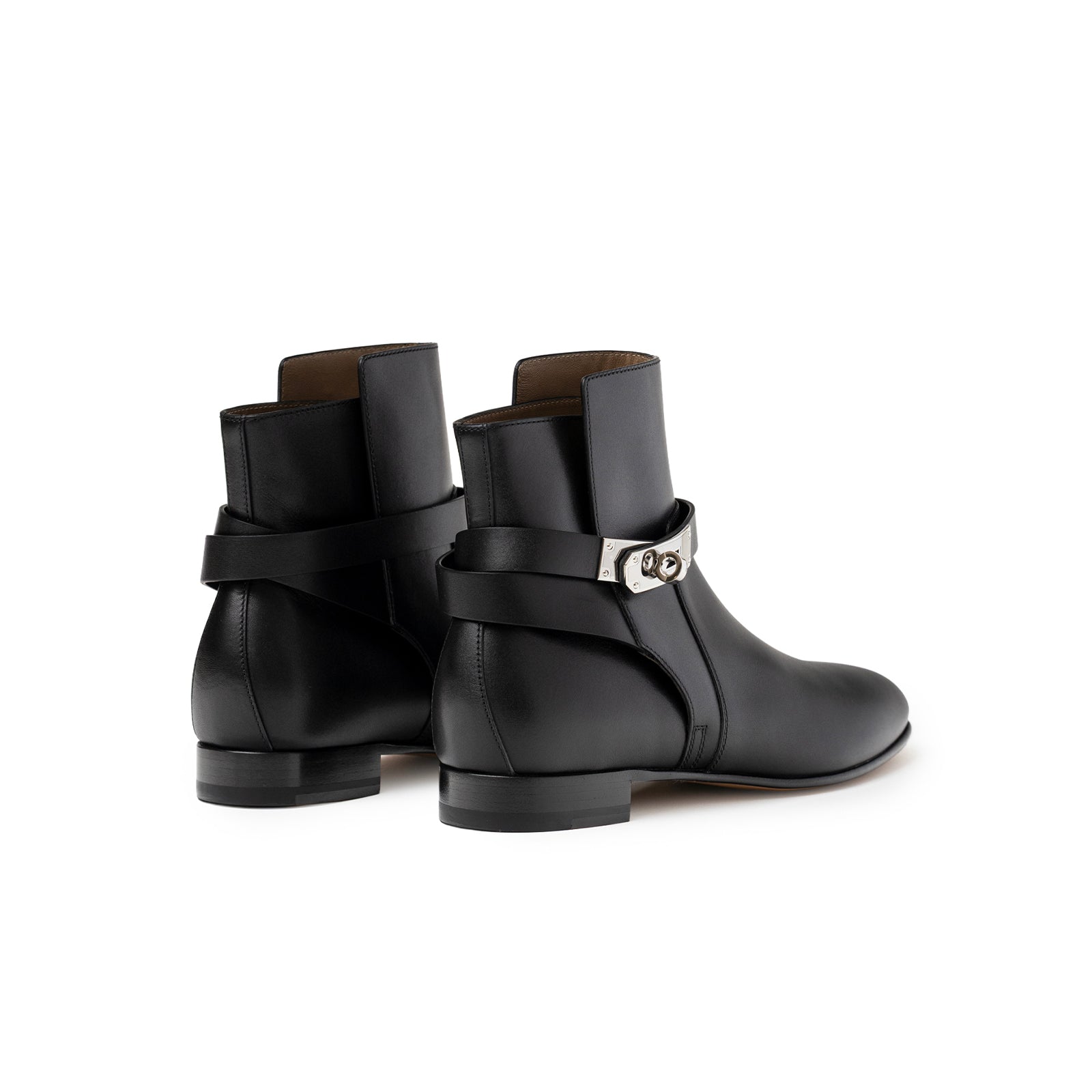 Hermès Kelly Neo Ankle Boot Black Palladium Plated