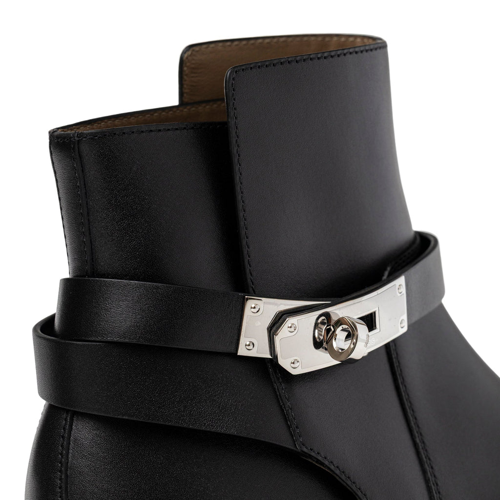 Hermès Kelly Neo Ankle Boot Black Palladium Plated