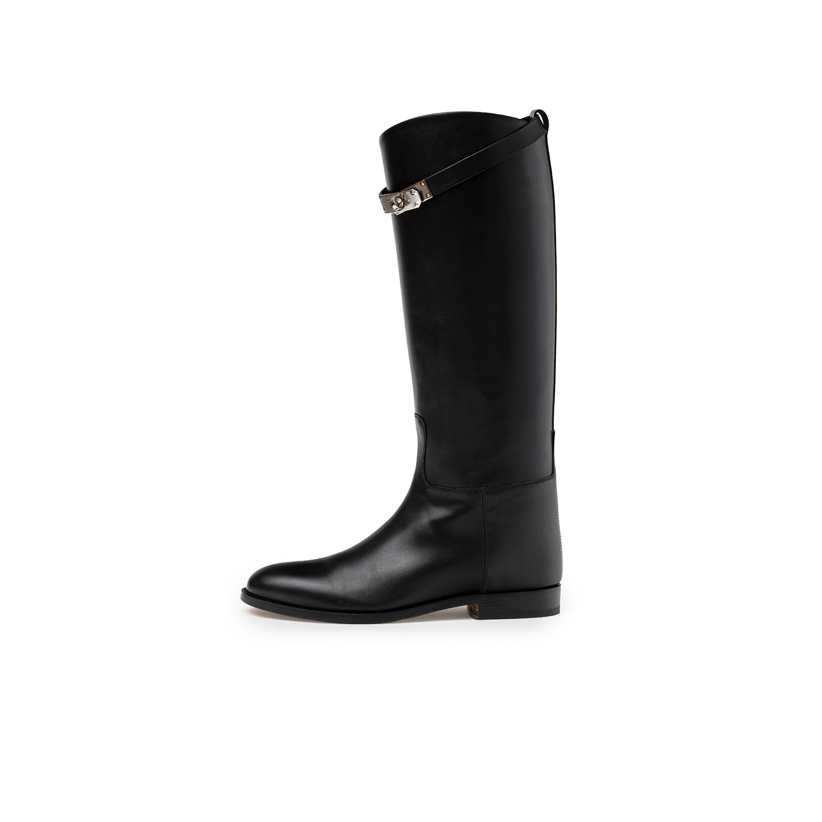 Hermès Kelly Jumping Boot Black Box Palladium Plated