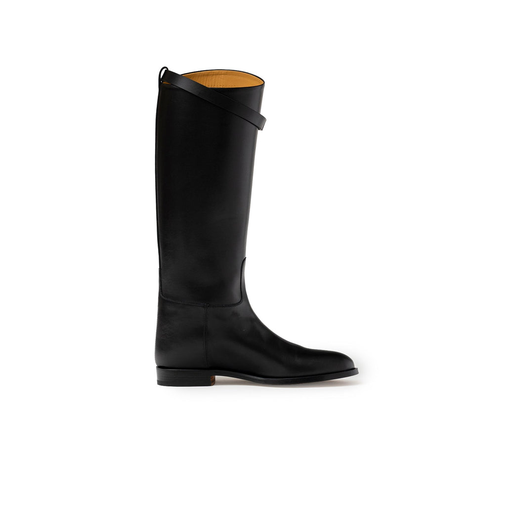 Hermès Kelly Jumping Boot Black Box Palladium Plated