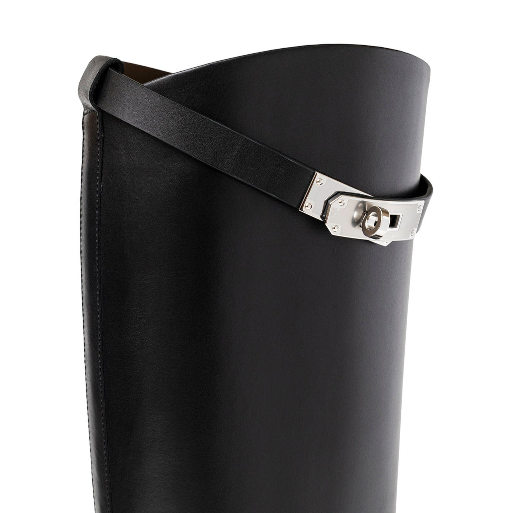 Hermès Kelly Jumping Boot Black Box Palladium Plated