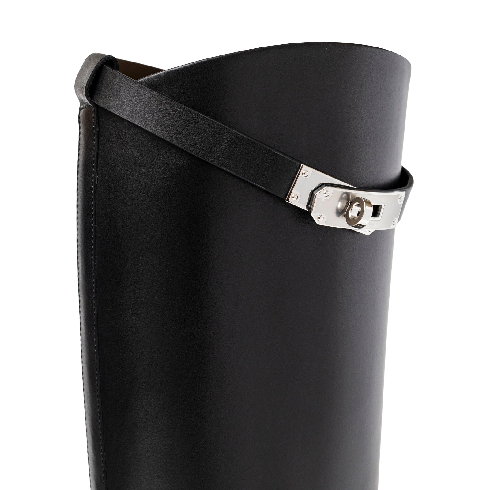 Hermès Kelly Jumping Boot Black Box Palladium Plated