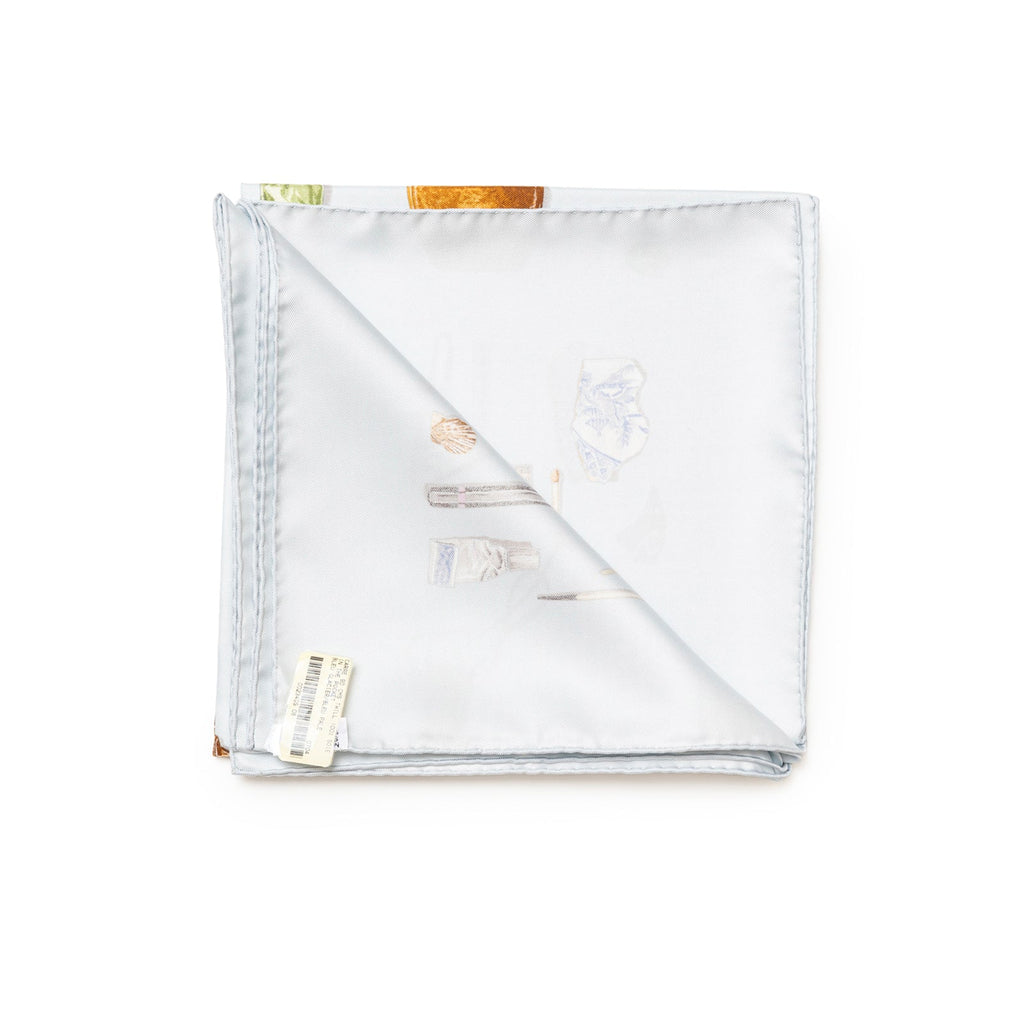 Hermès Carre Scarf 90 In The Pocket Blue Glacier/Blue Pale