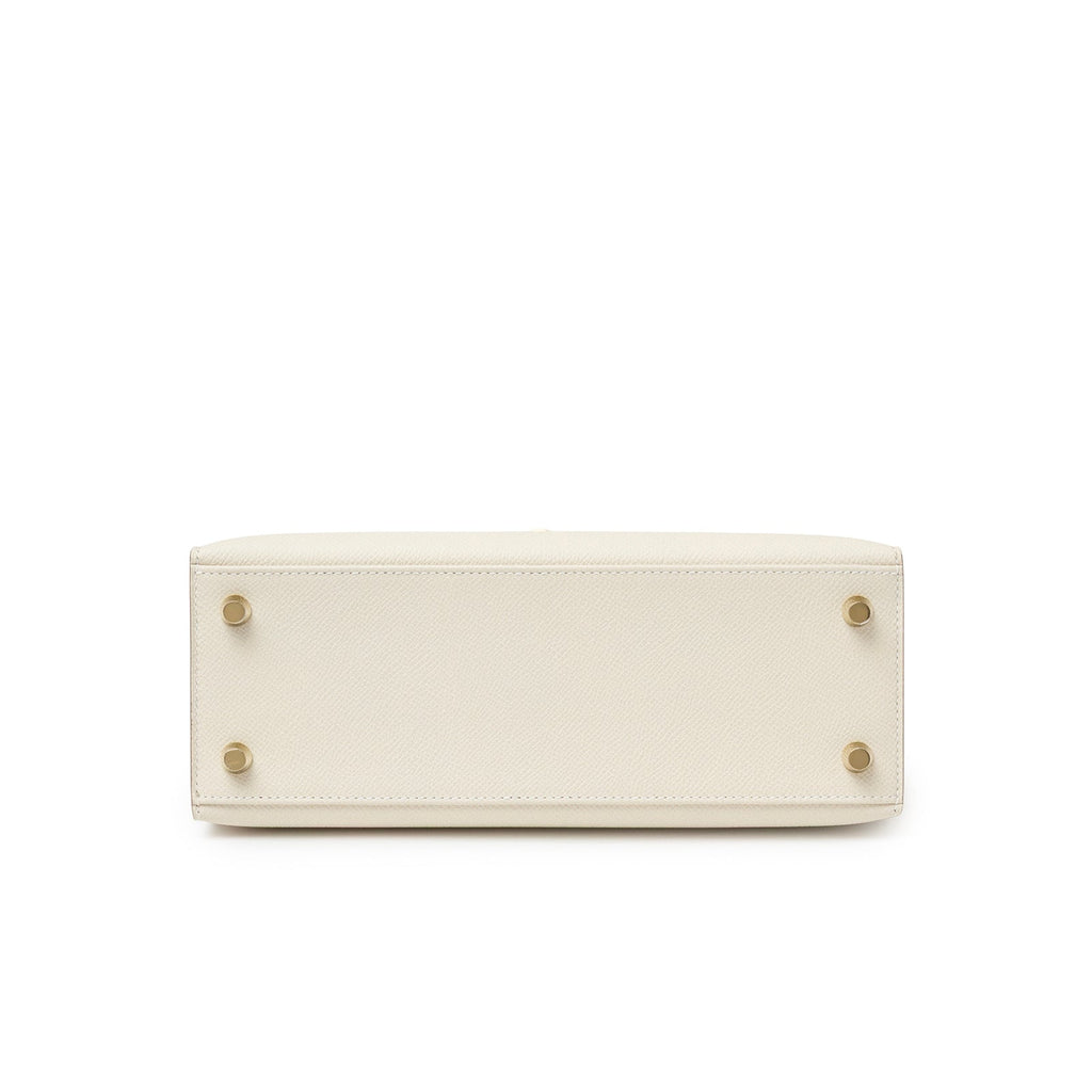 Hermès Kelly 25 Sellier Epsom Craie Permabrass Hardware