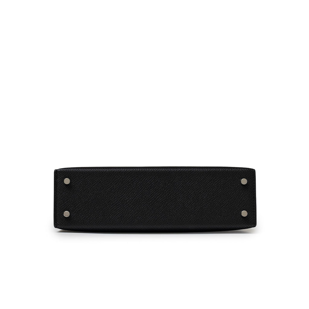 Hermès Mini Kelly II Sellier Black Epsom Palladium Hardware