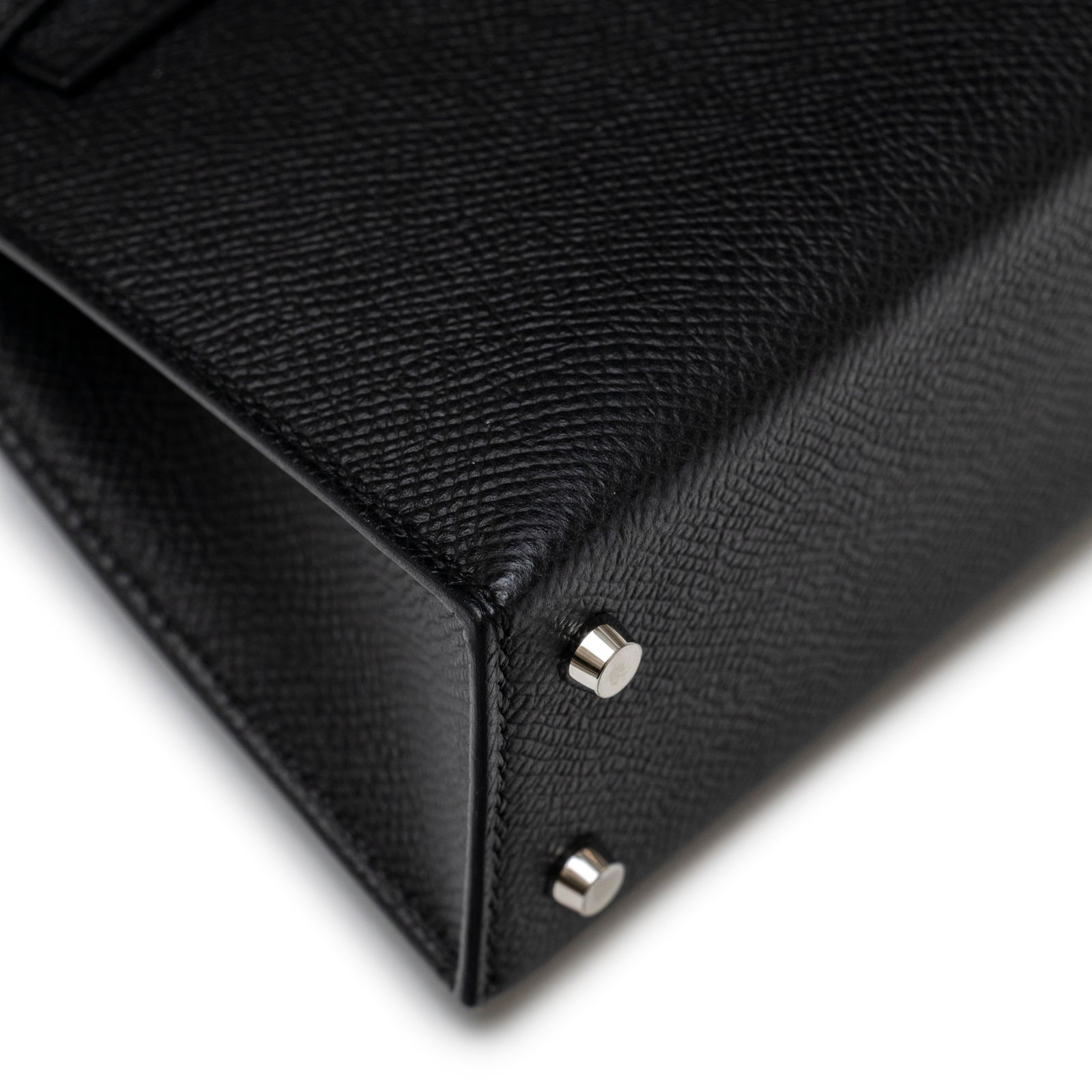 Hermès Mini Kelly II Sellier Black Epsom Palladium Hardware