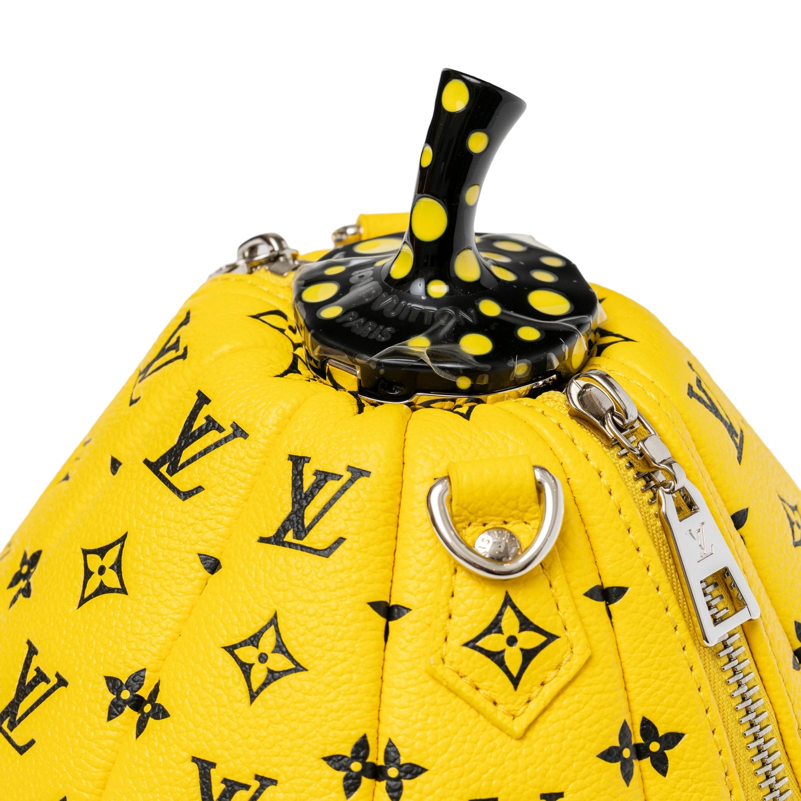 Louis Vuitton X Yayoi Kusama Limited Edition Yellow/Black Leather Pumpkin Bag