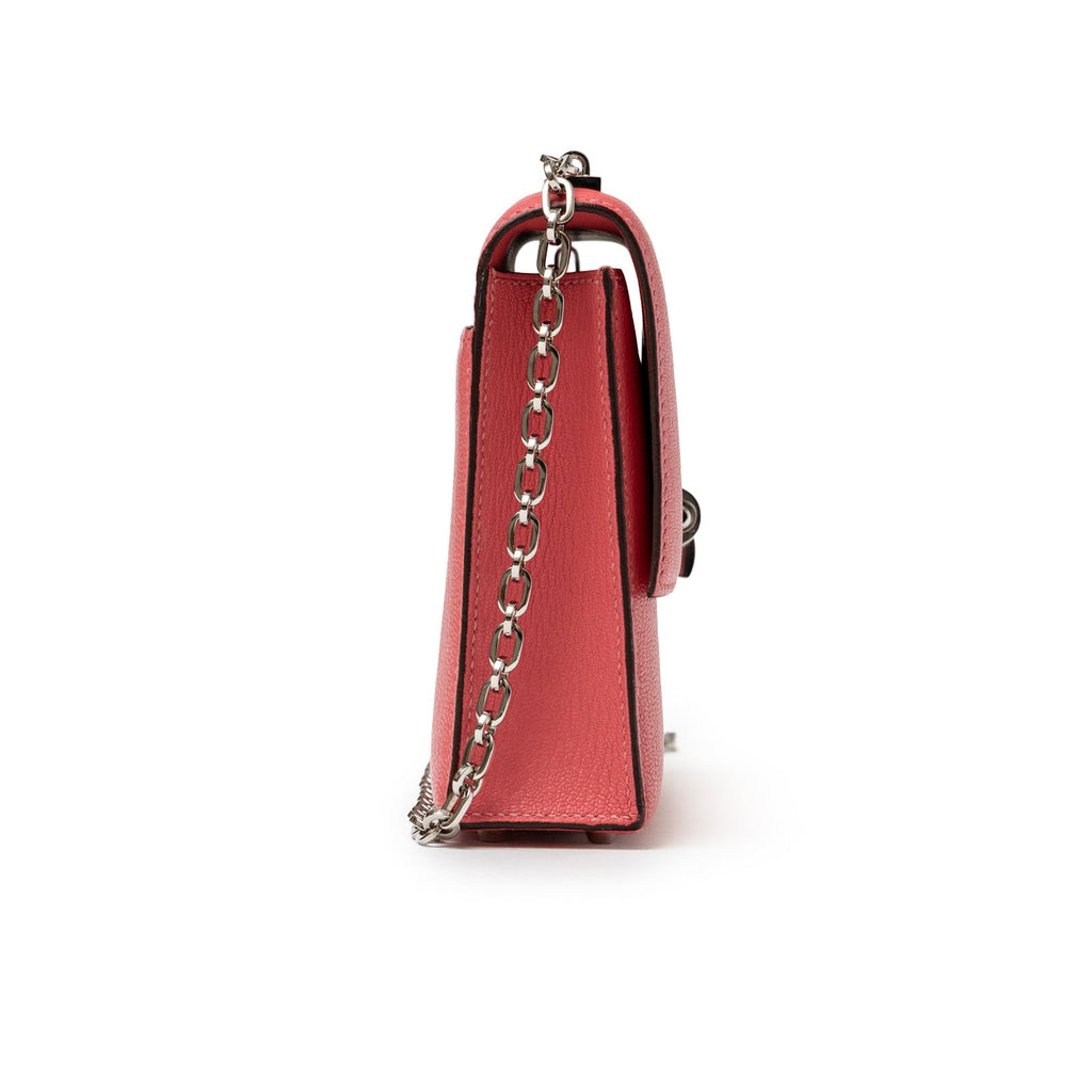 Hermès Mini Verrou Chaine Bag Rose Azalee Chevre Mysore Palladium Hardware