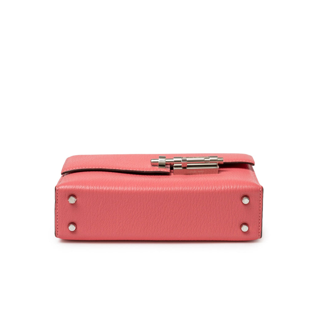 Hermès Mini Verrou Chaine Bag Rose Azalee Chevre Mysore Palladium Hardware