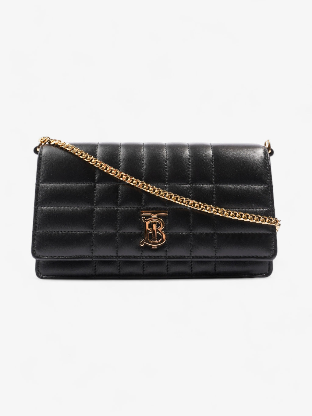 Burberry Lola Clutch Black Lambskin Leather