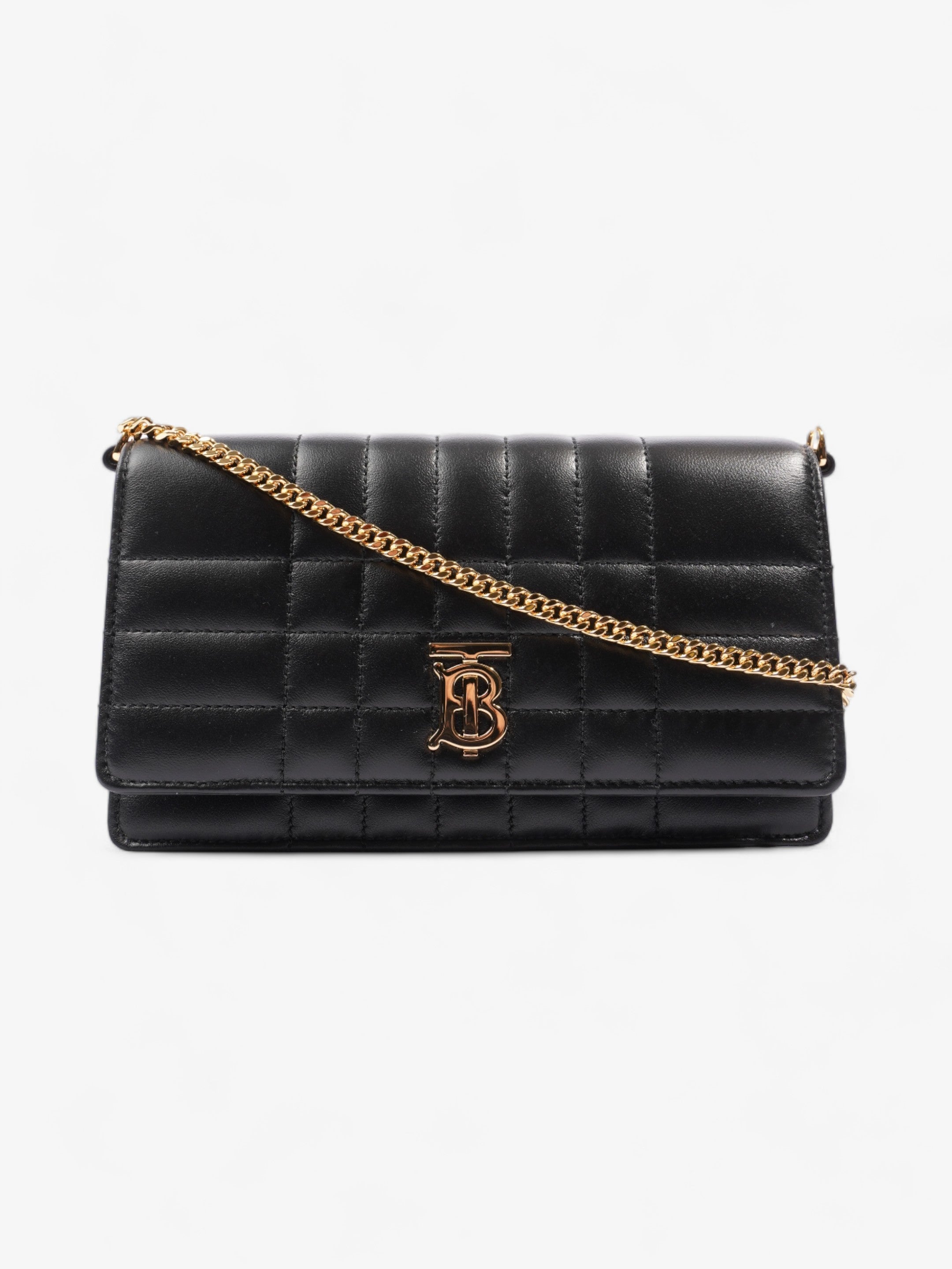 Burberry Lola Clutch Black Lambskin Leather